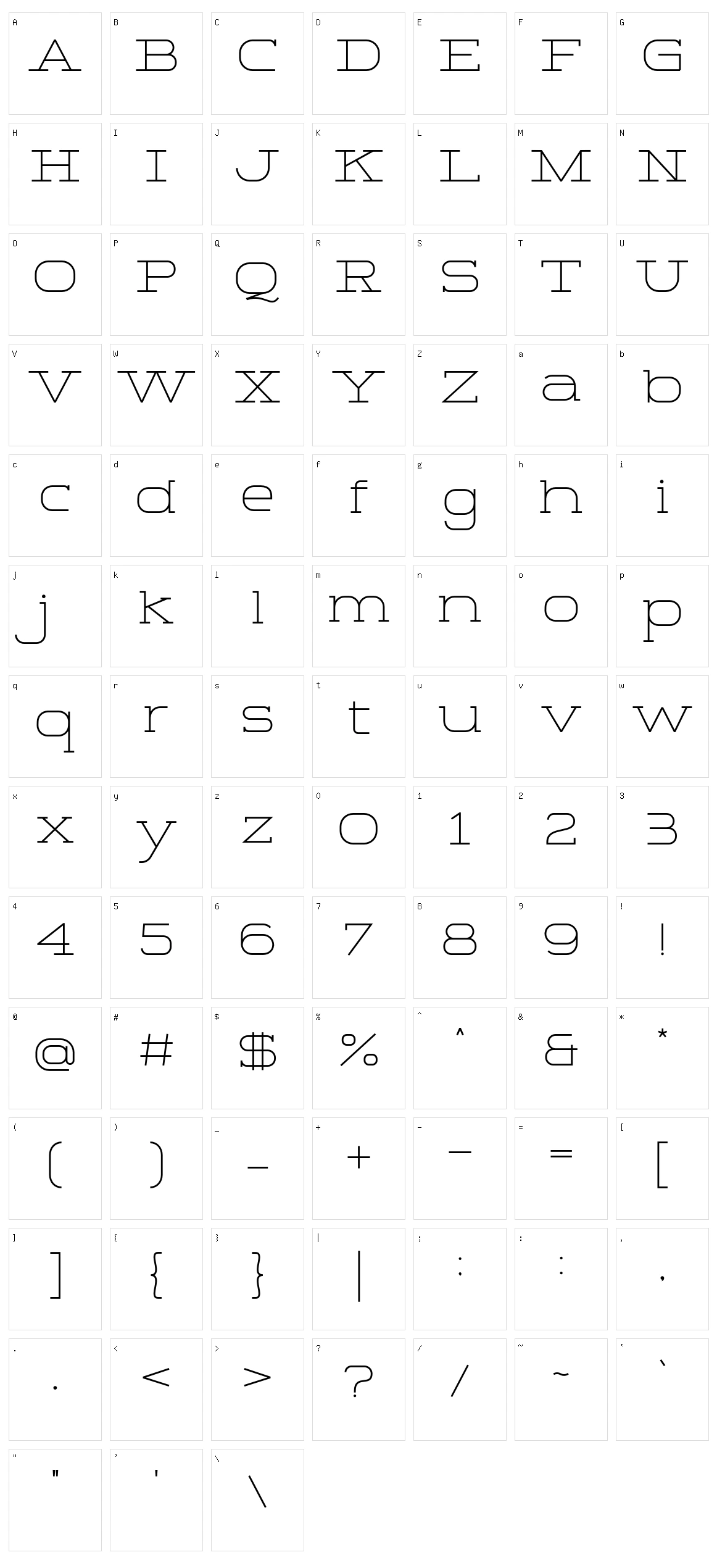 Space Corner Character Set