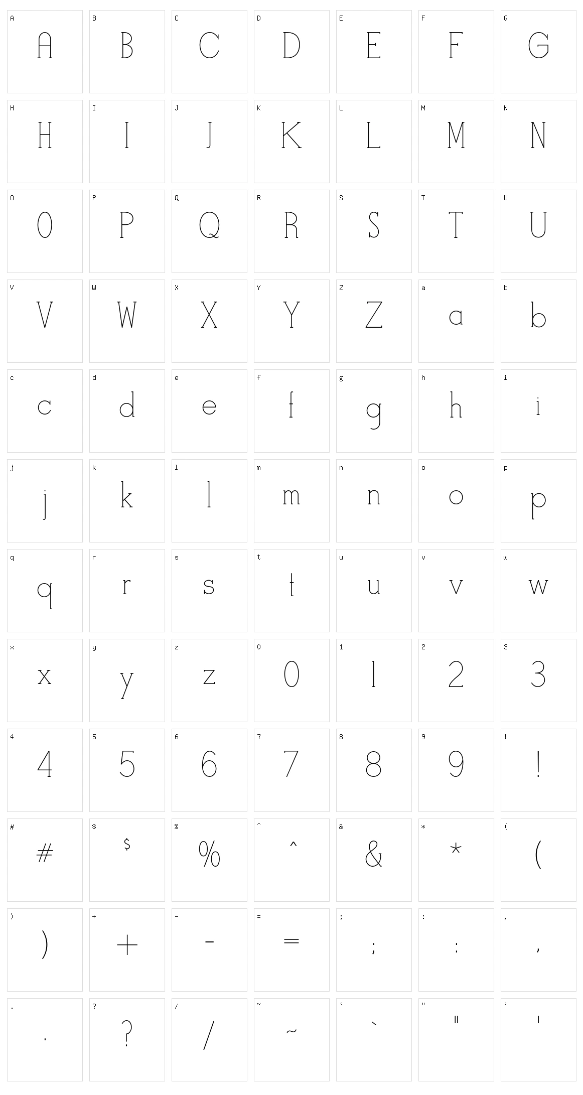 Stymie Stylus Character Set