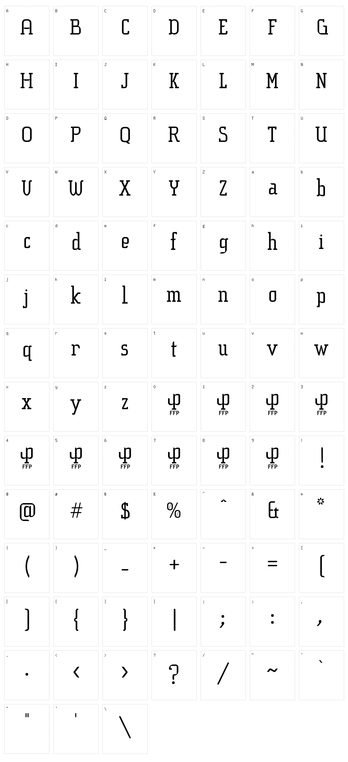 Sucesi?n Slab Character Set