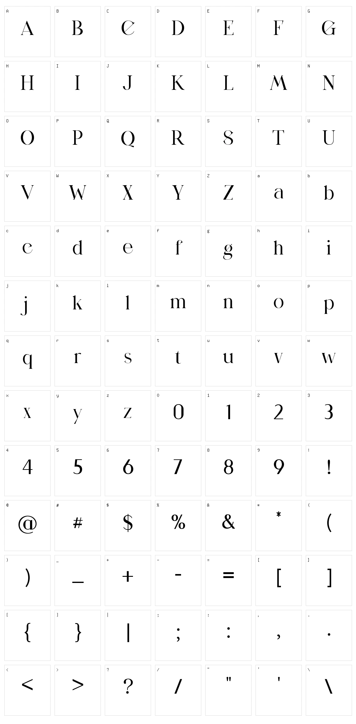 Sugardays Character Set