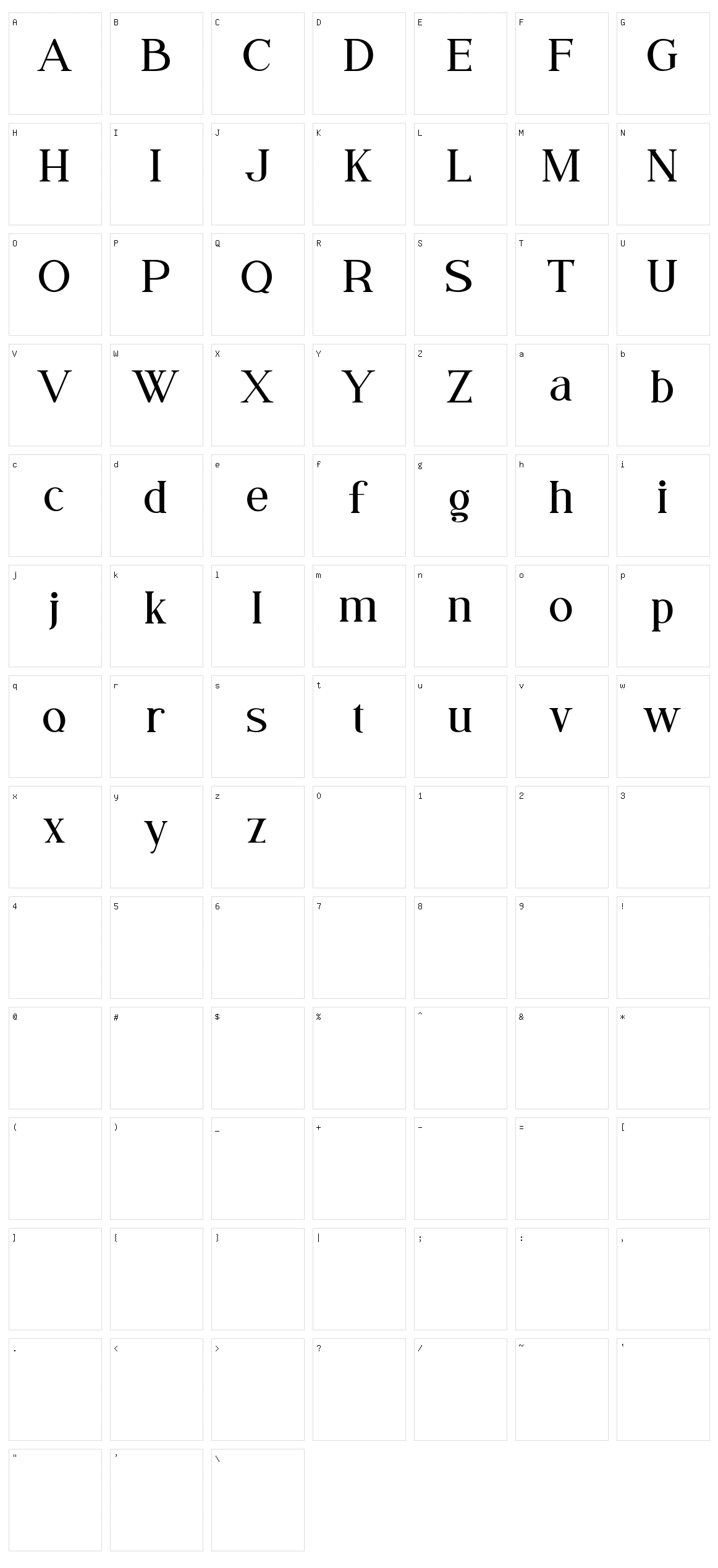 Syailendra Character Set