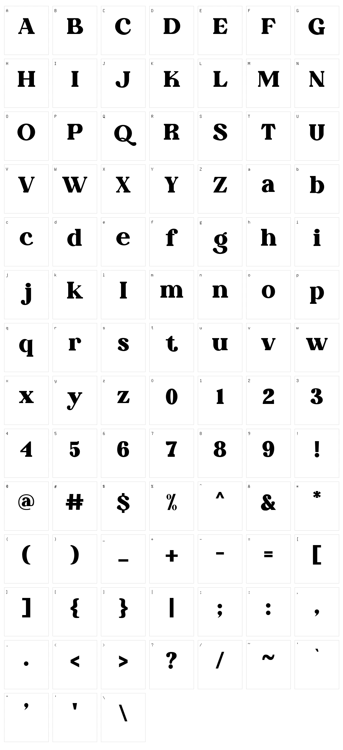 The Morille Character Set