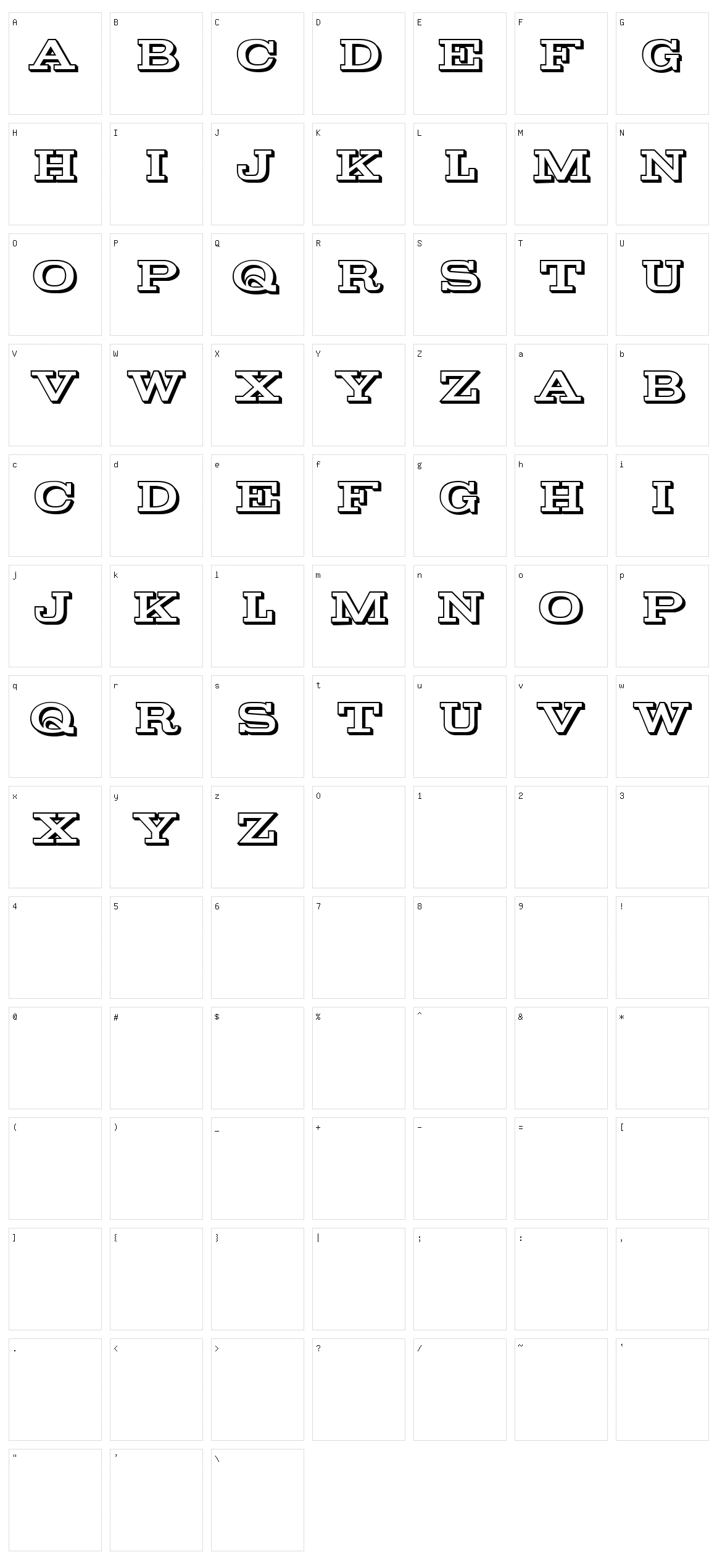 Thomson Character Set