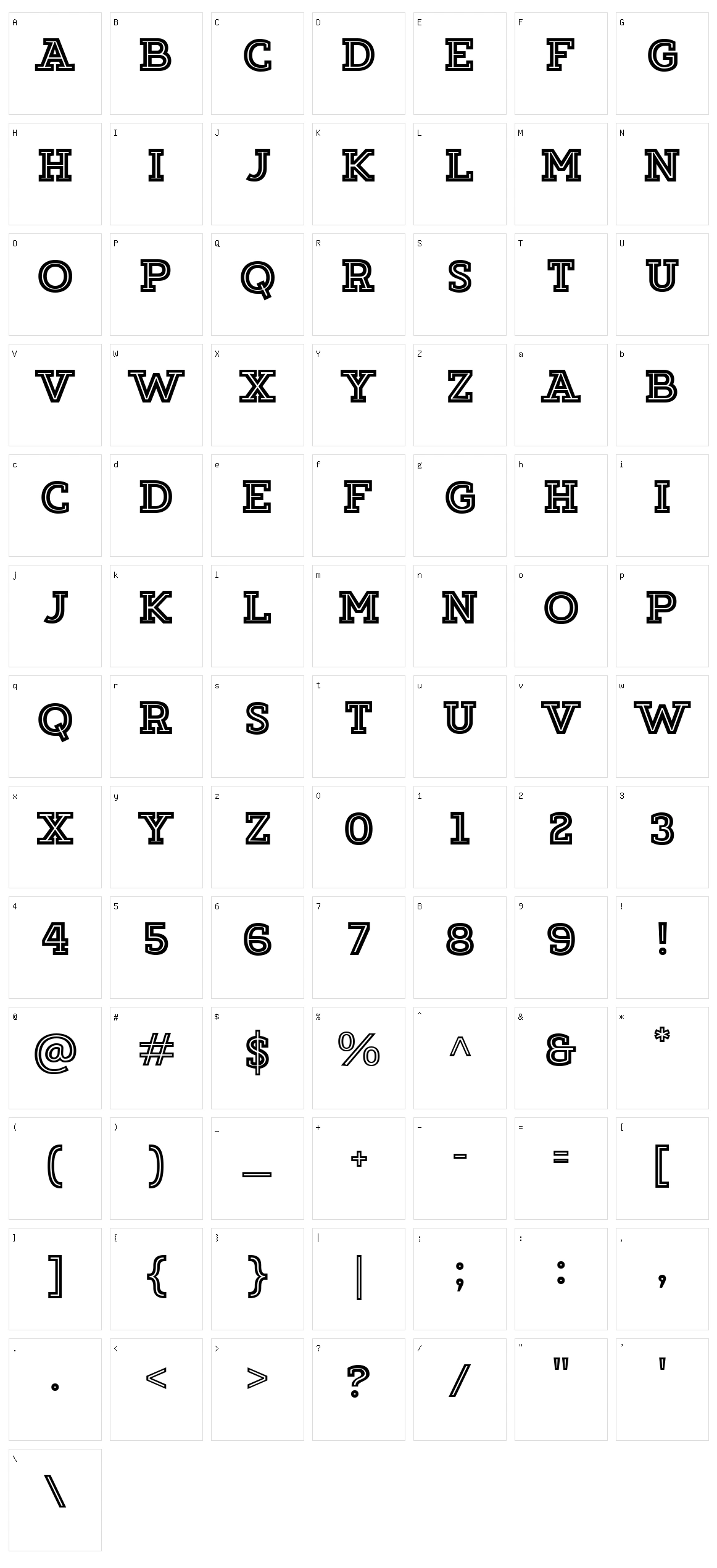 Tonder Character Set