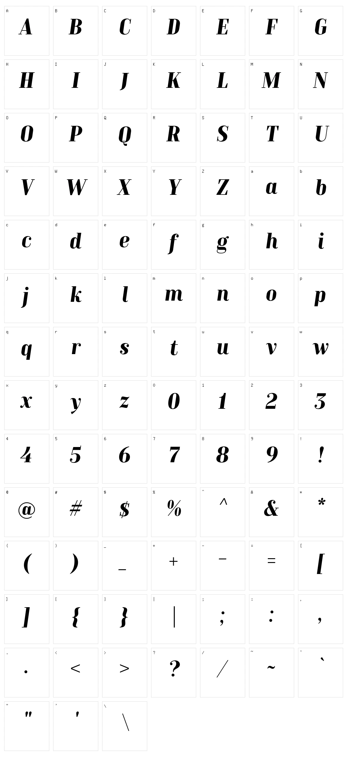 TT Moons Character Set