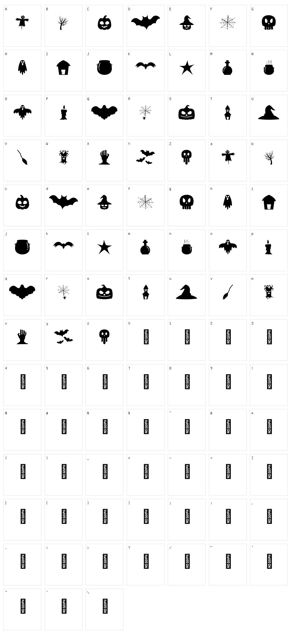 Black Wizard Character Set
