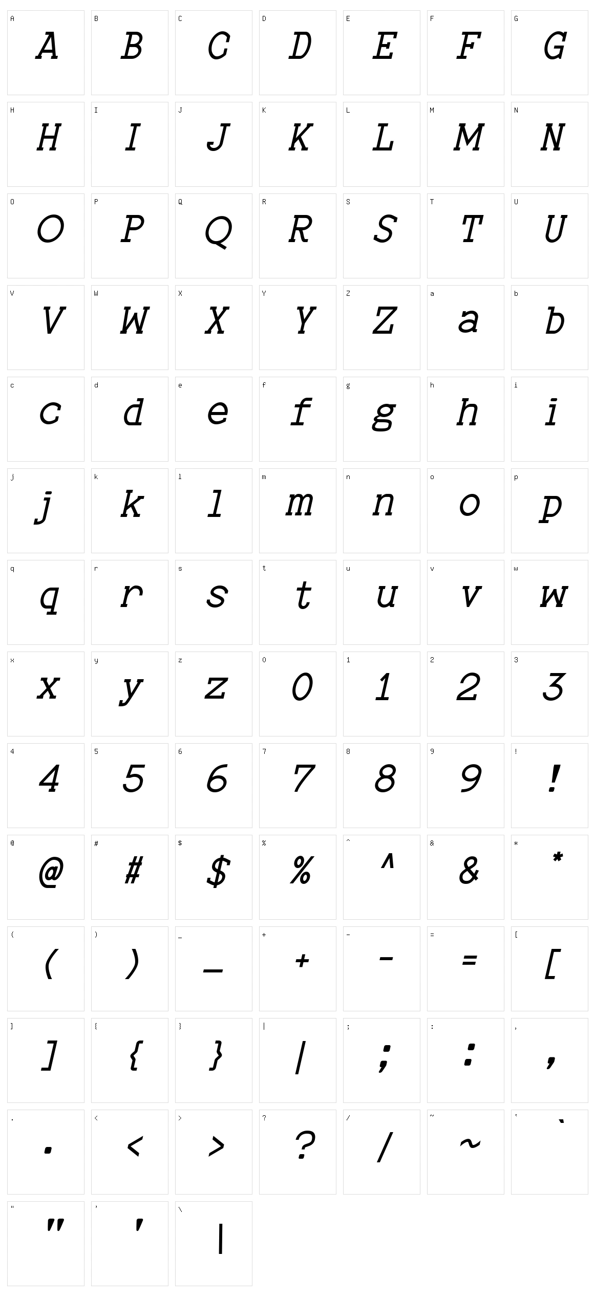 Turpis Character Set