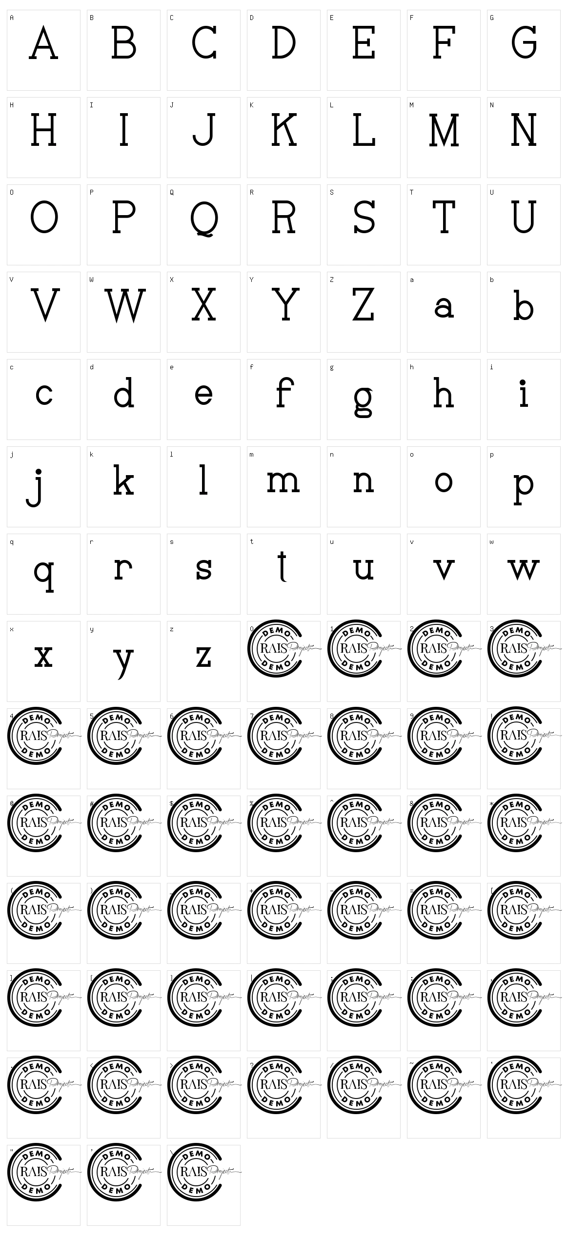 Victorela Character Set