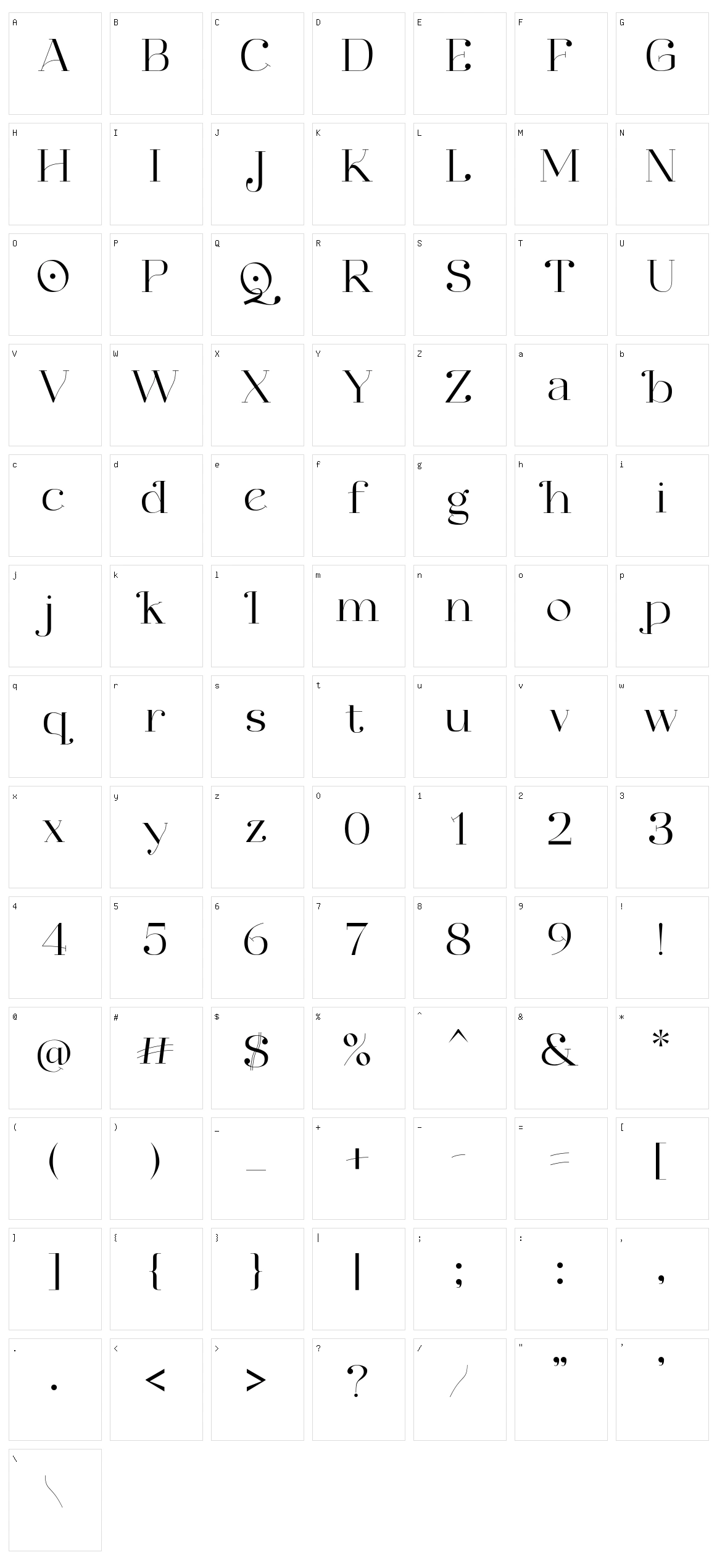 Viorath Character Set