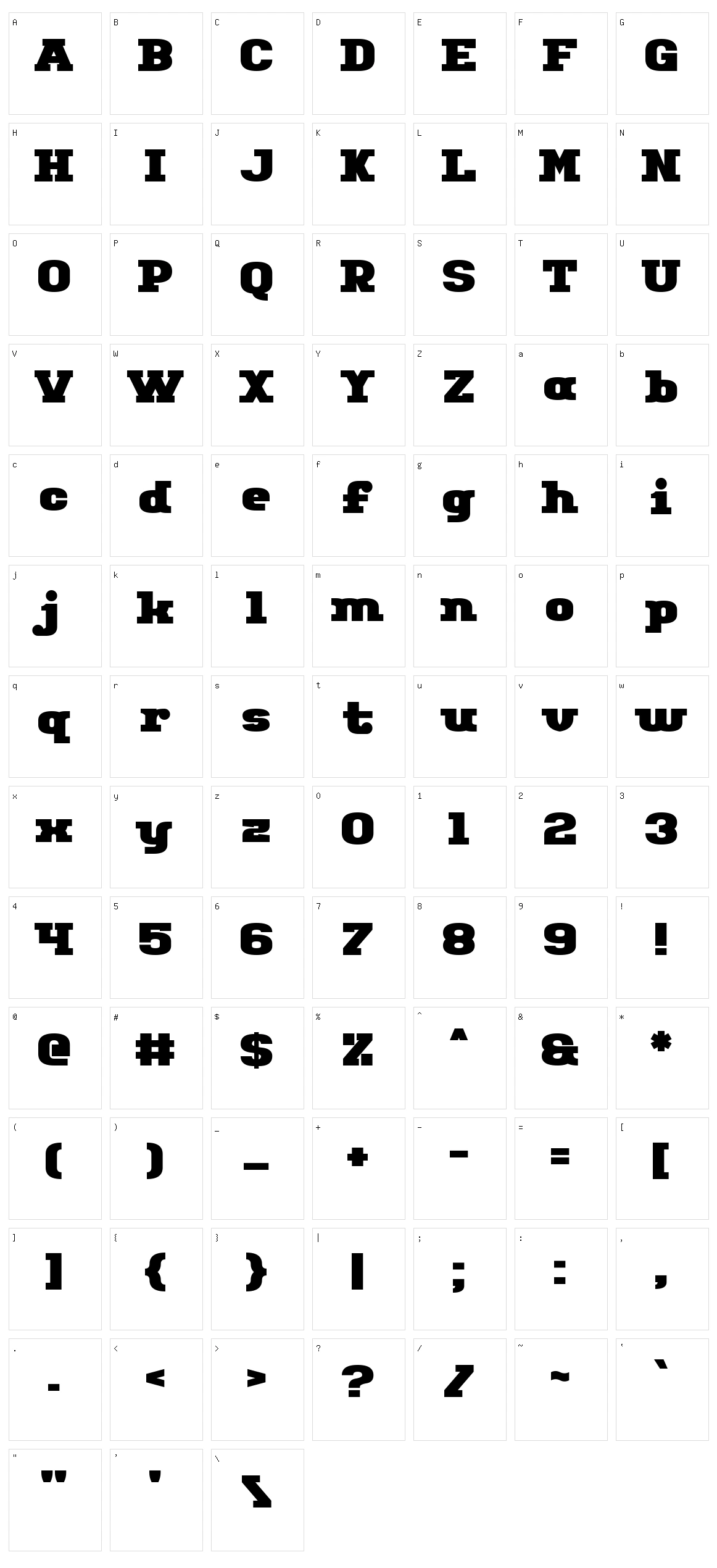 Virtu Character Set