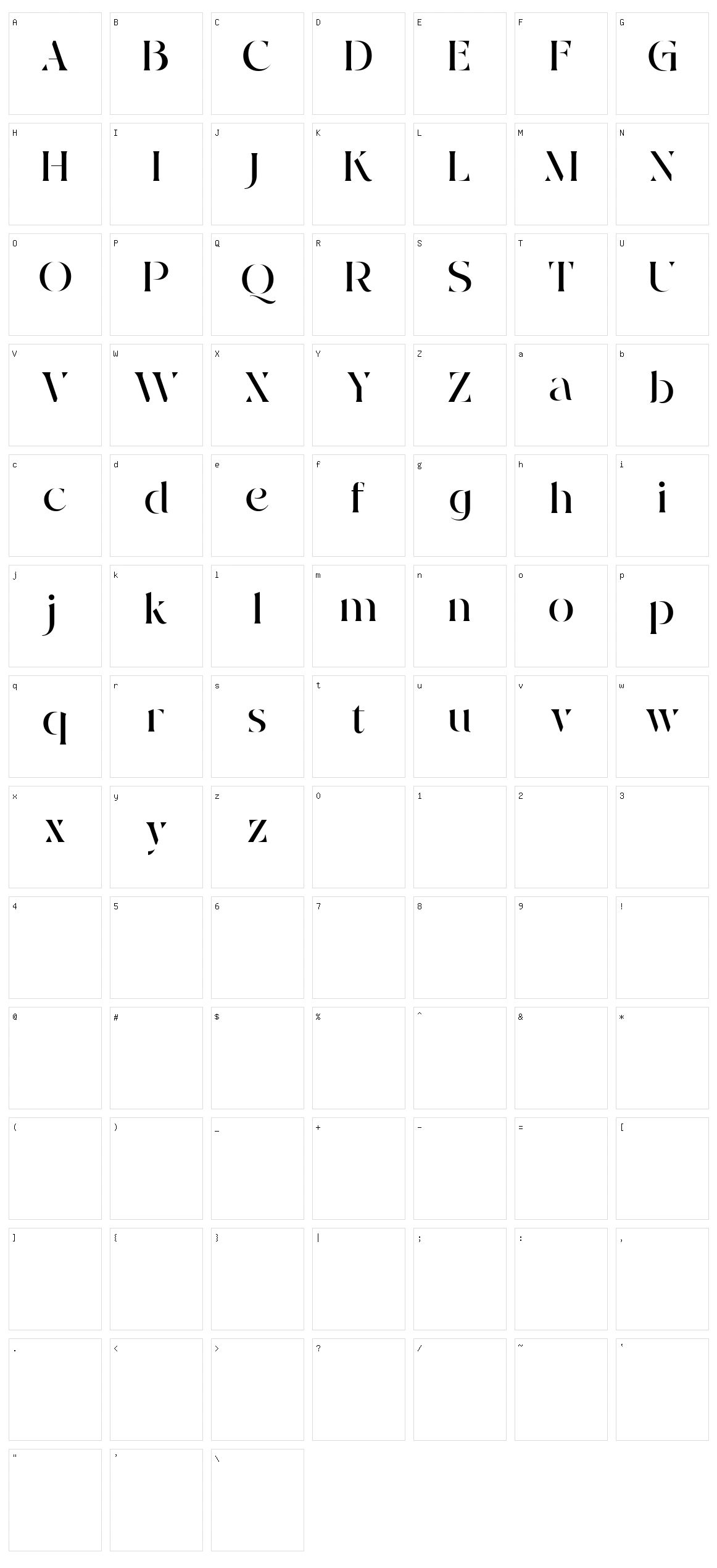 Vodan Character Set