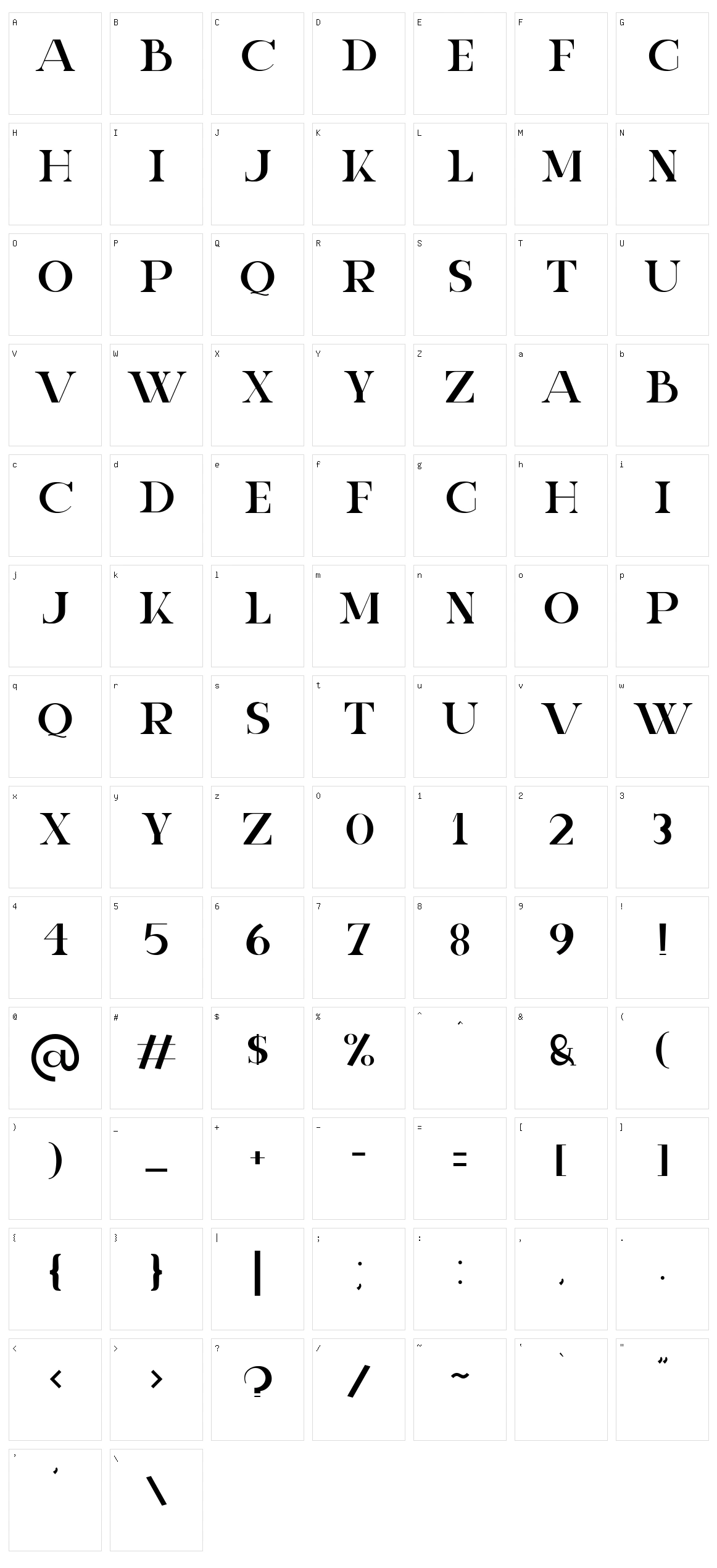Voques Character Set