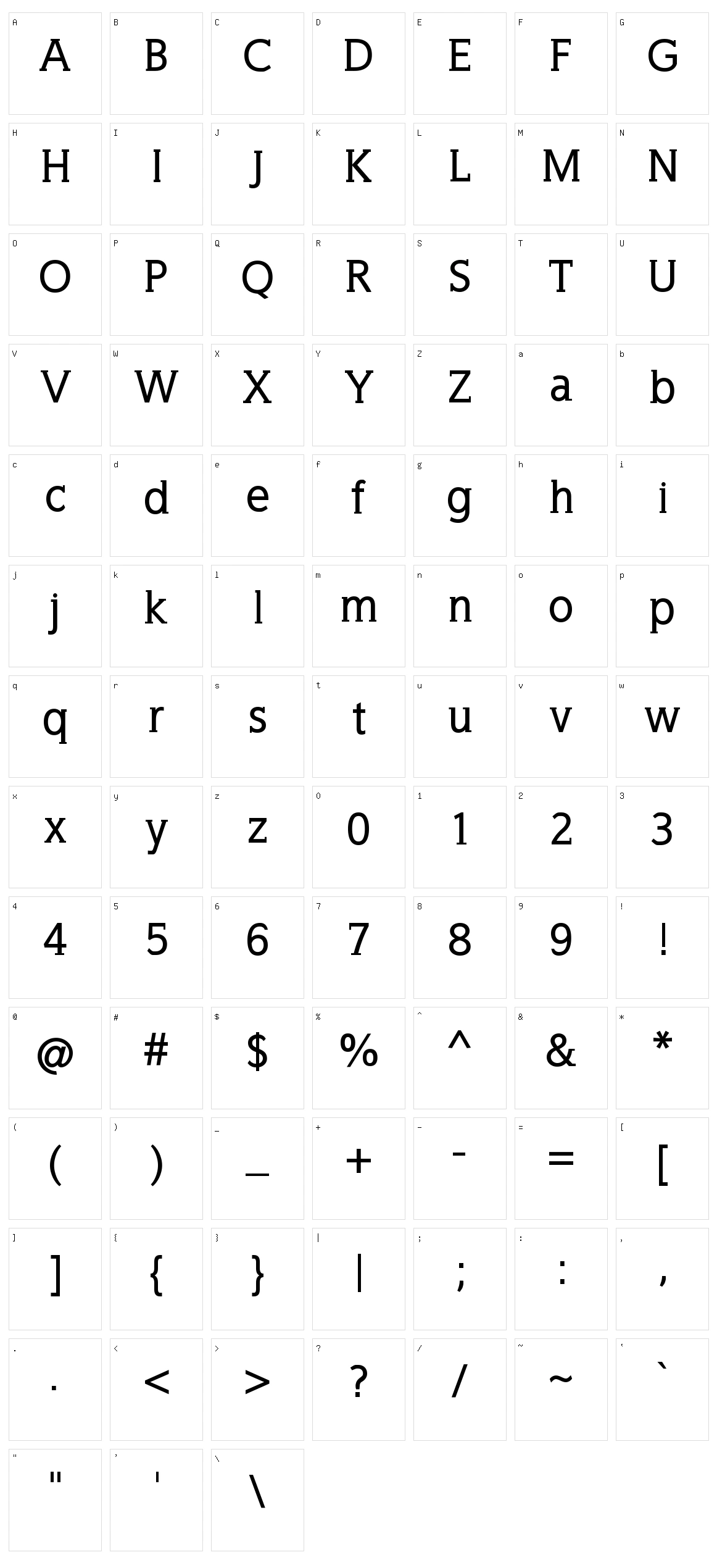 Wellrock Slab Character Set