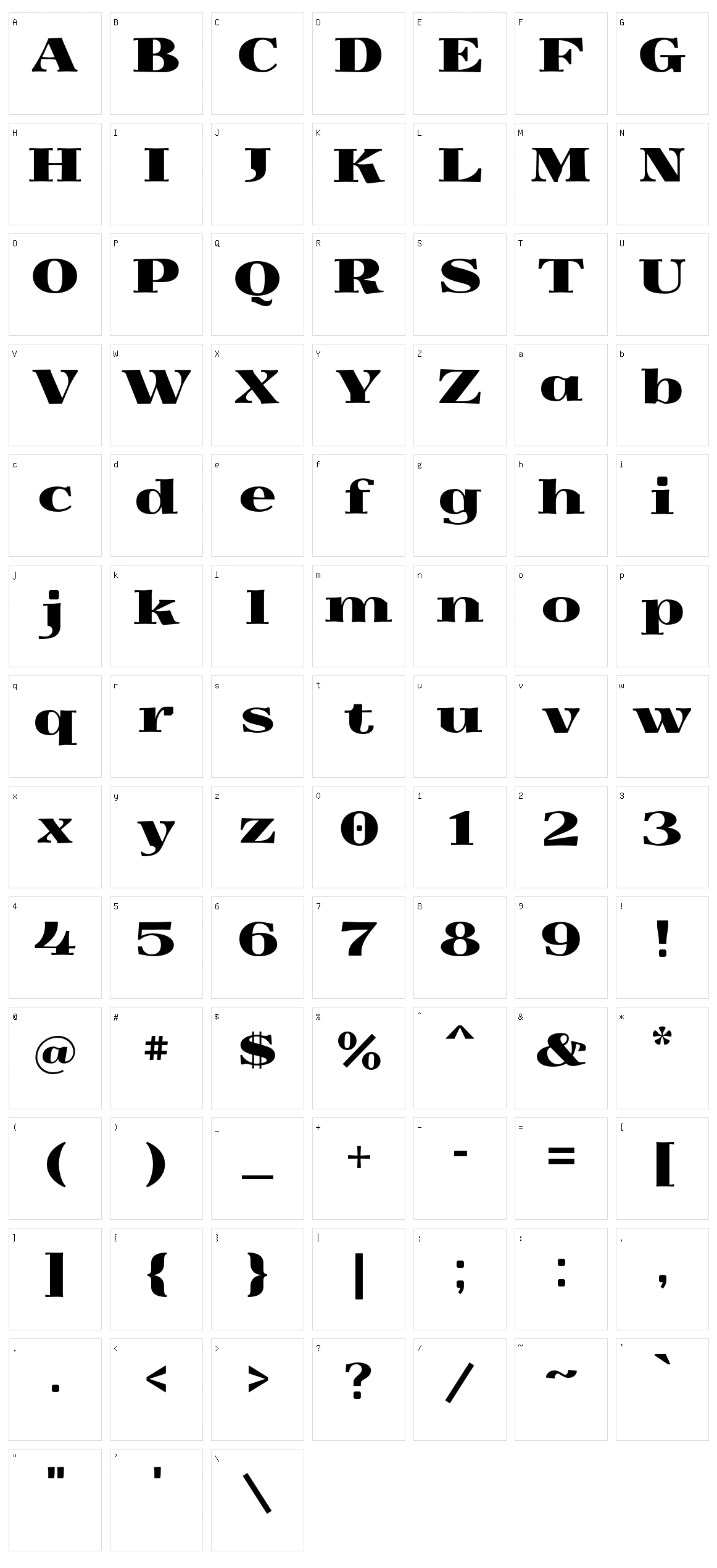 Yokawerad Character Set