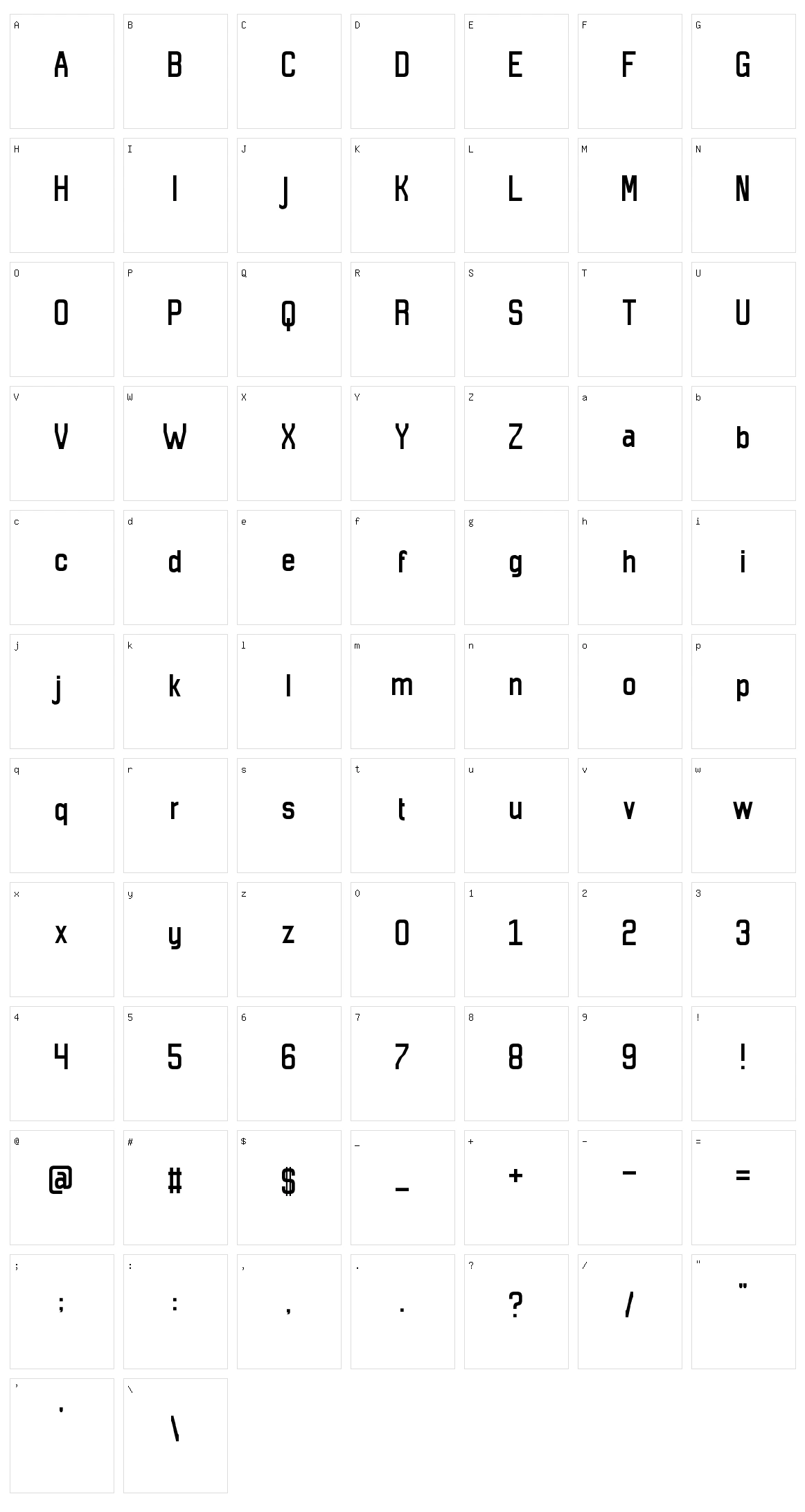13 5 Atom Sans Character Set