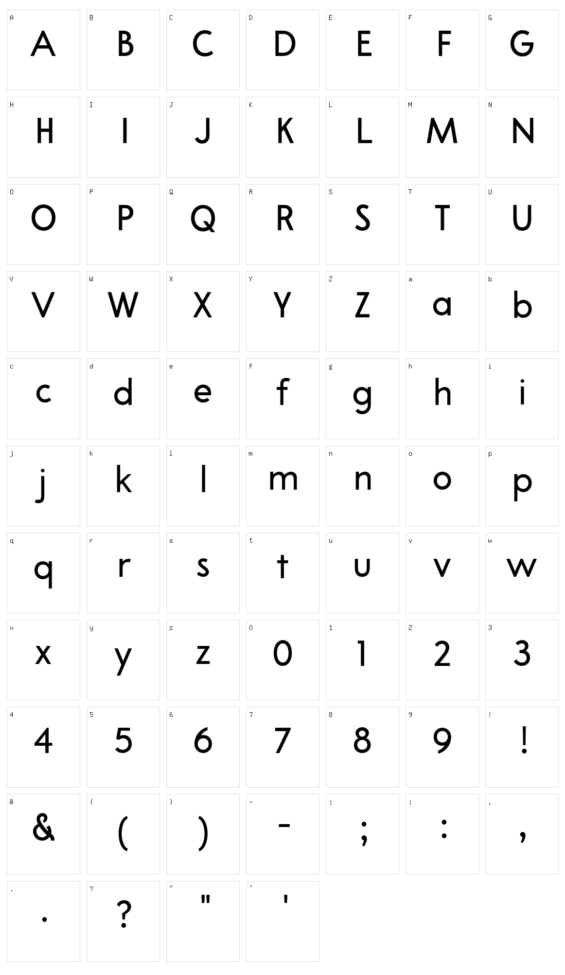A Pompadour Character Set