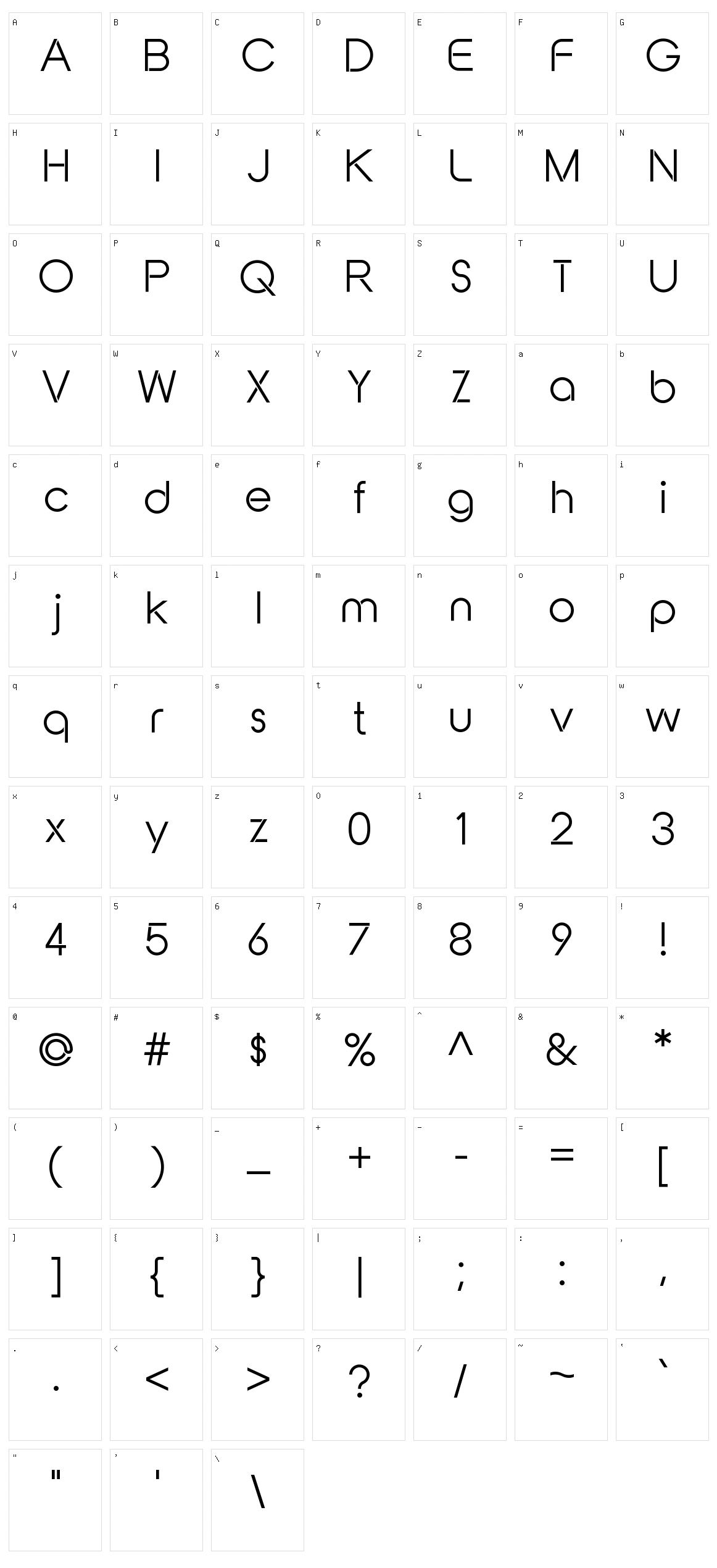 Adarsh Sans Character Set