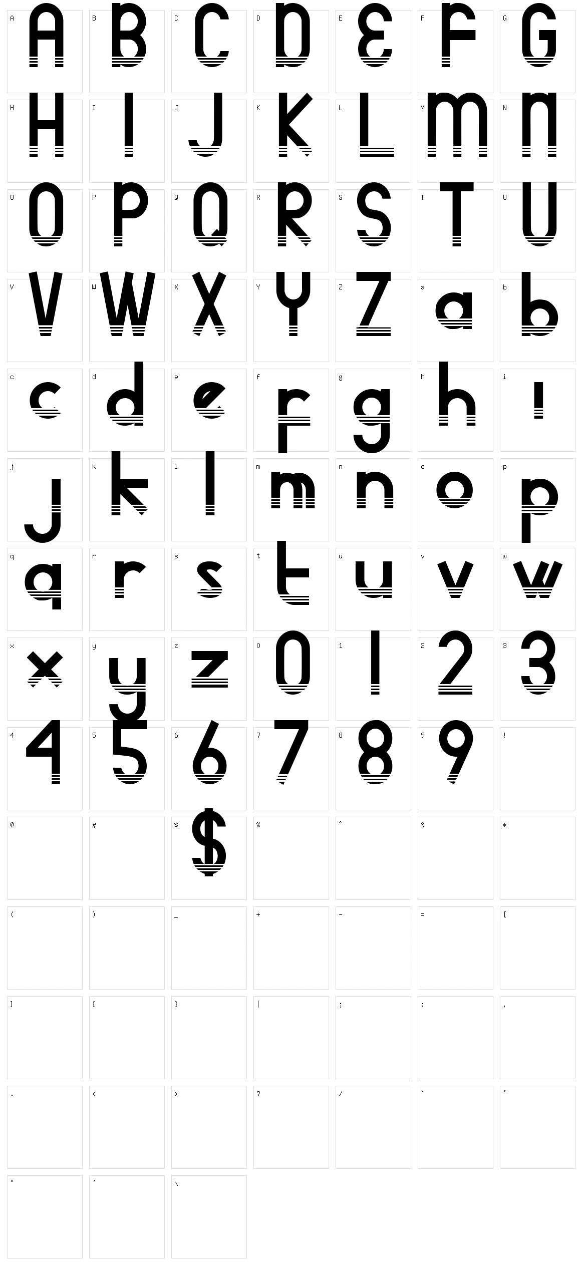 Adidog Character Set