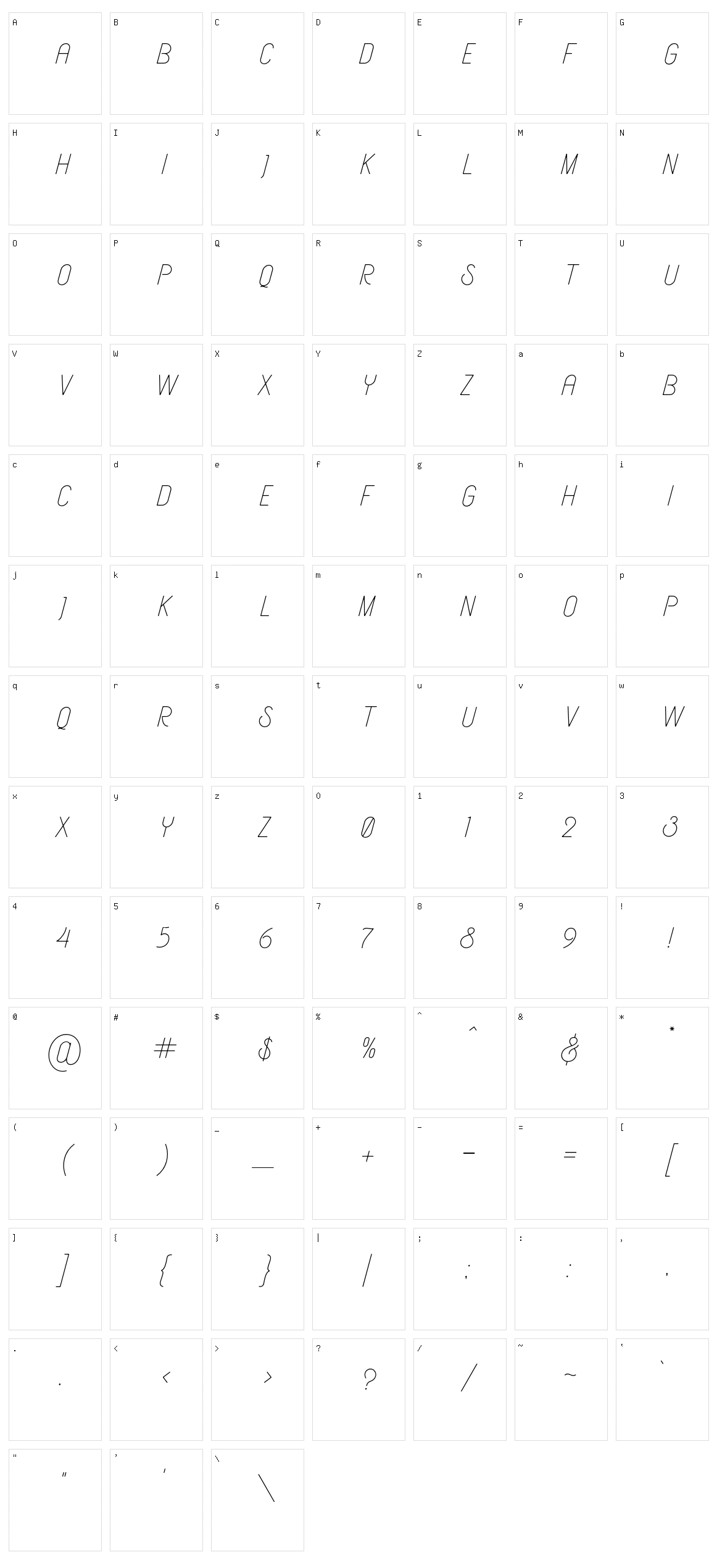 Aerioz Character Set