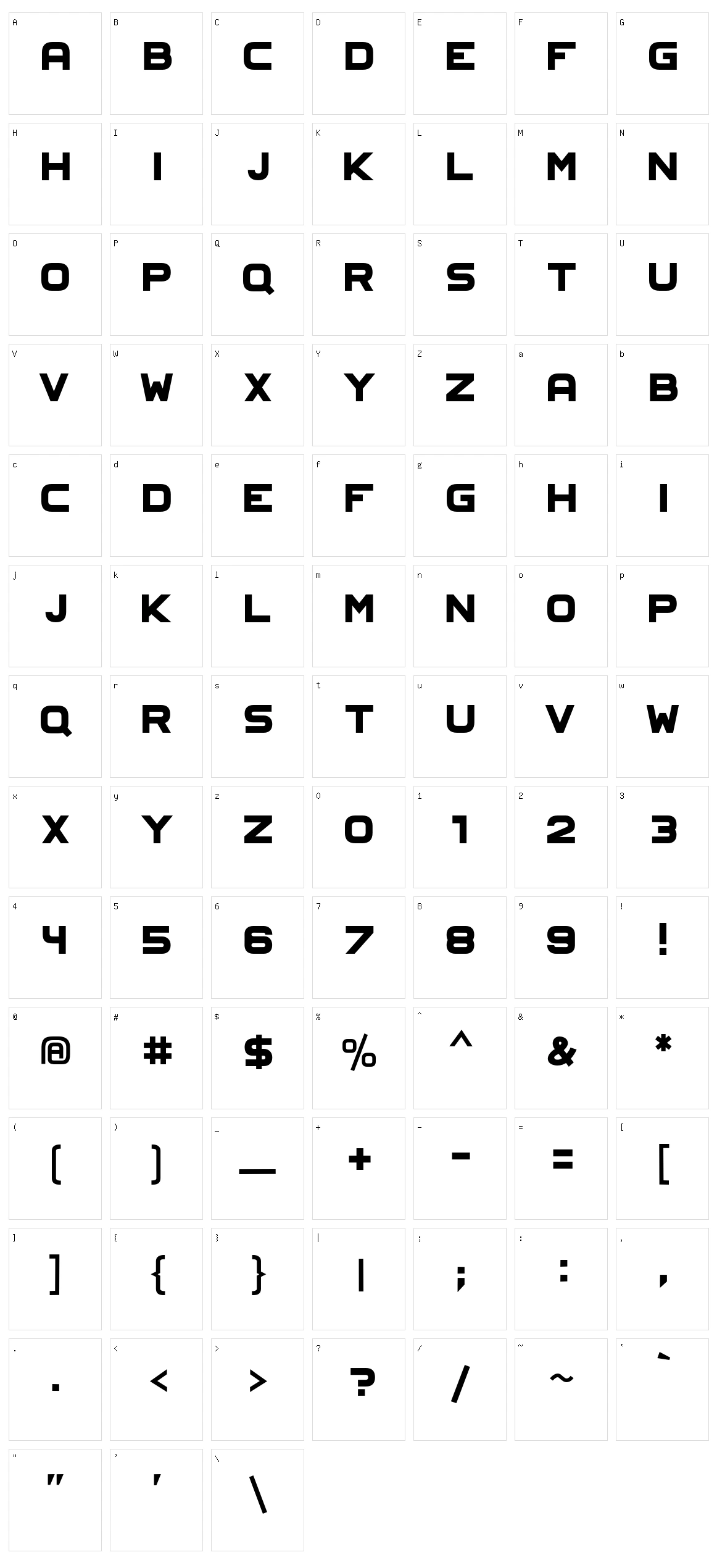 Aero Club Como Character Set