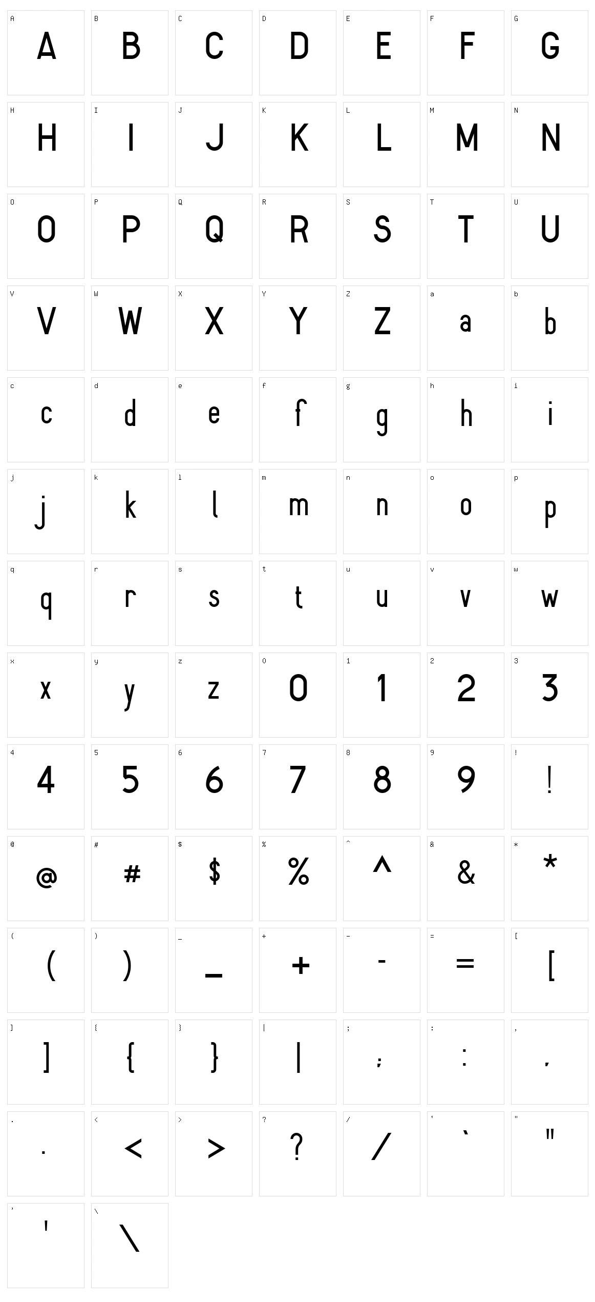 Aeronef Character Set