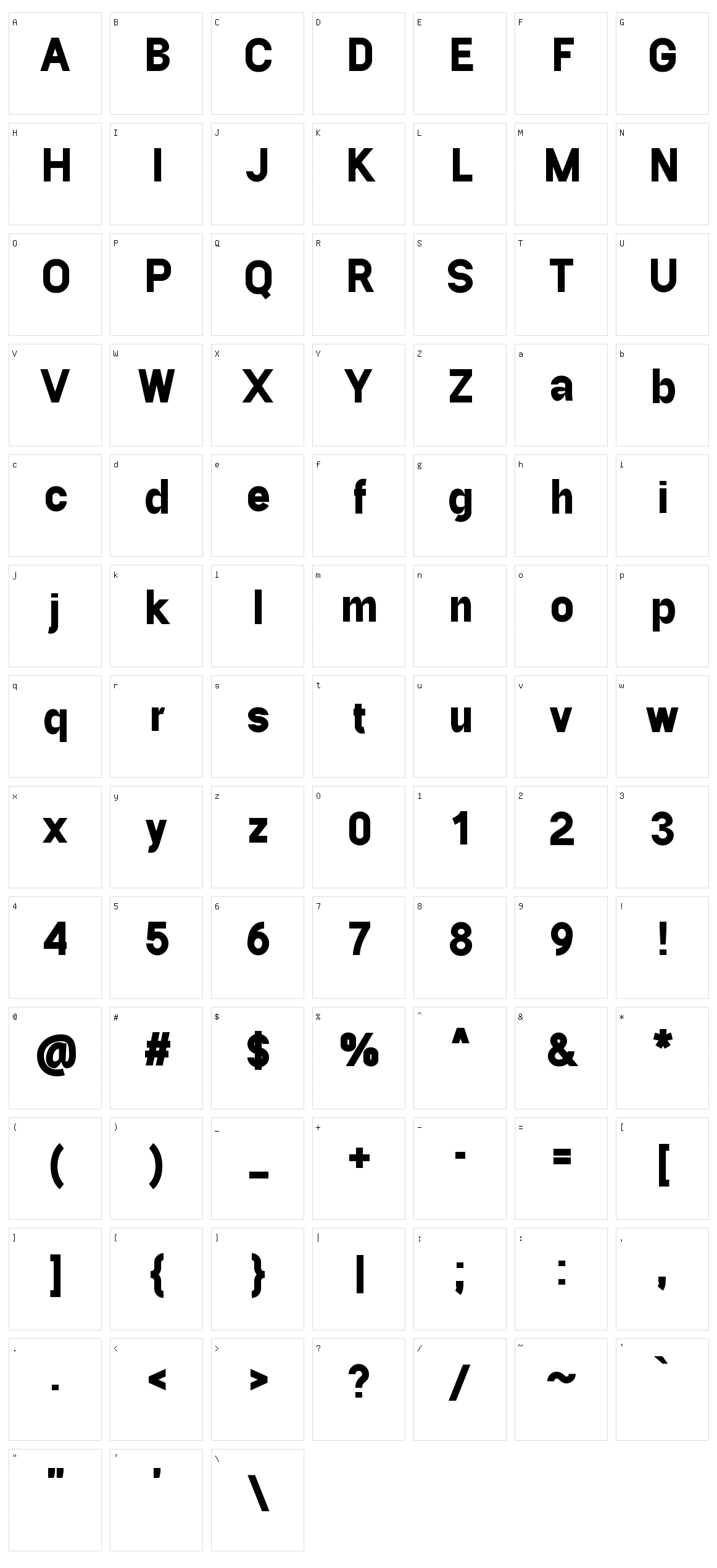 Aftetir Character Set