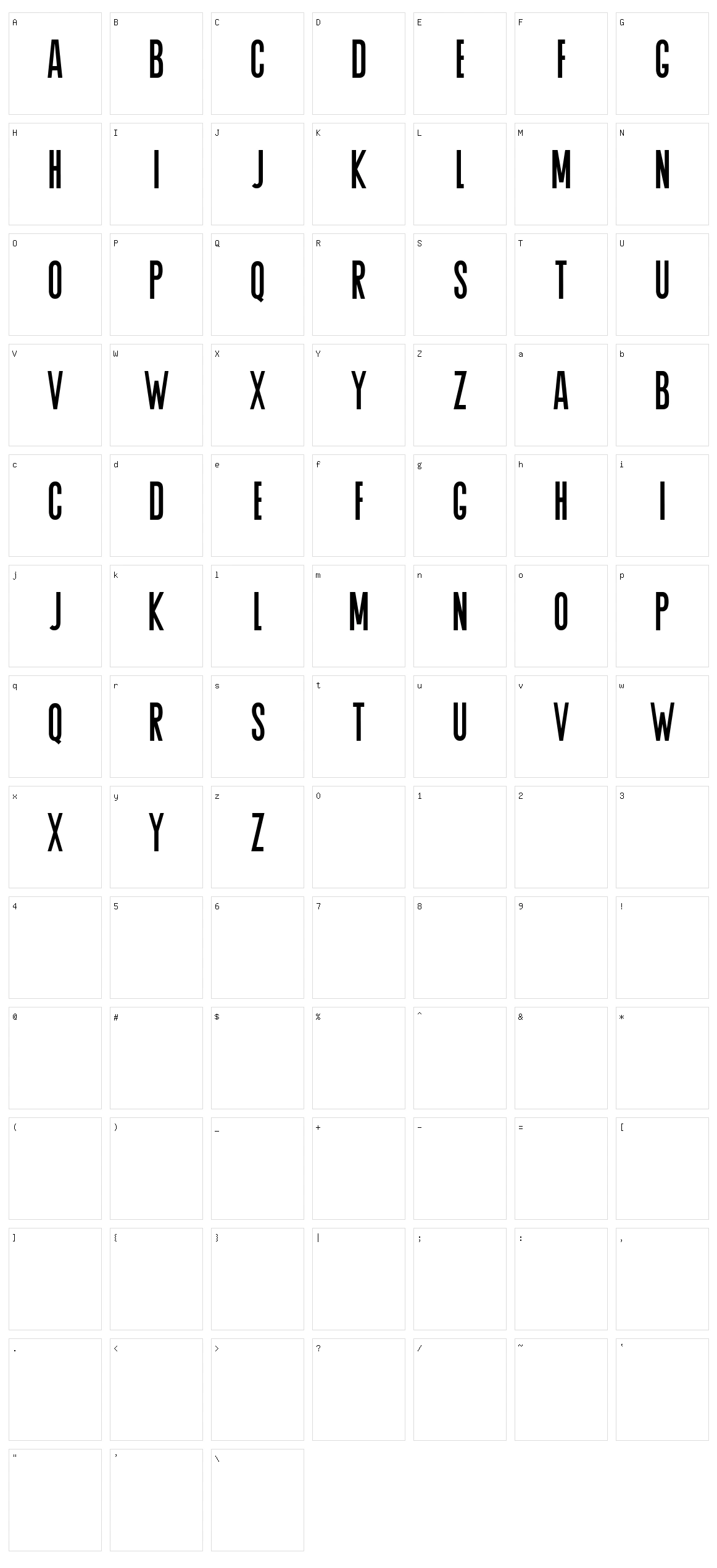 Agrem Character Set