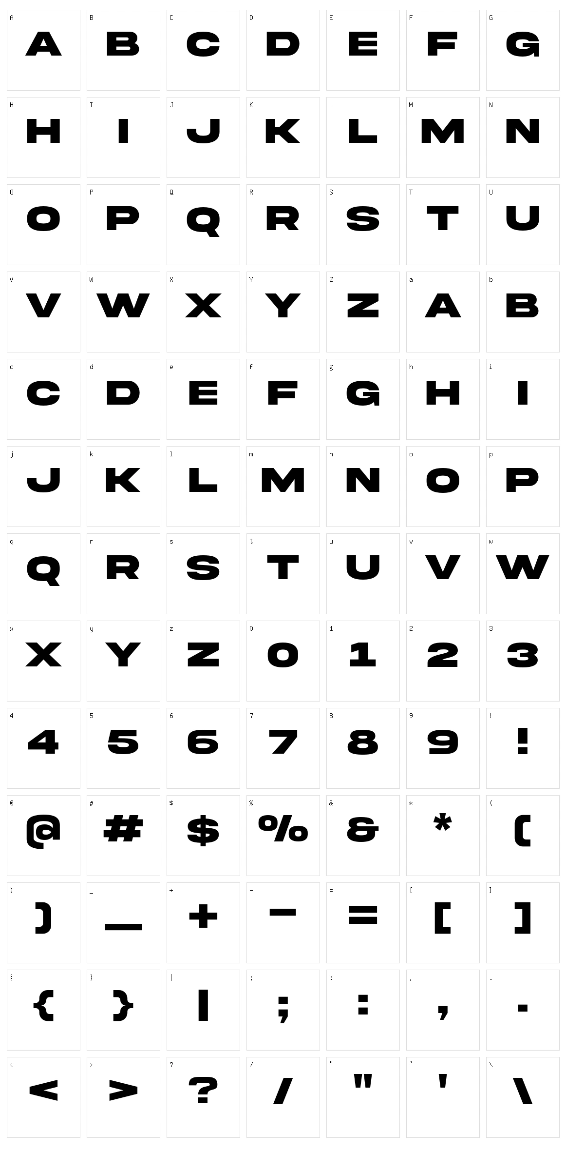 Akira Expanded Character Set