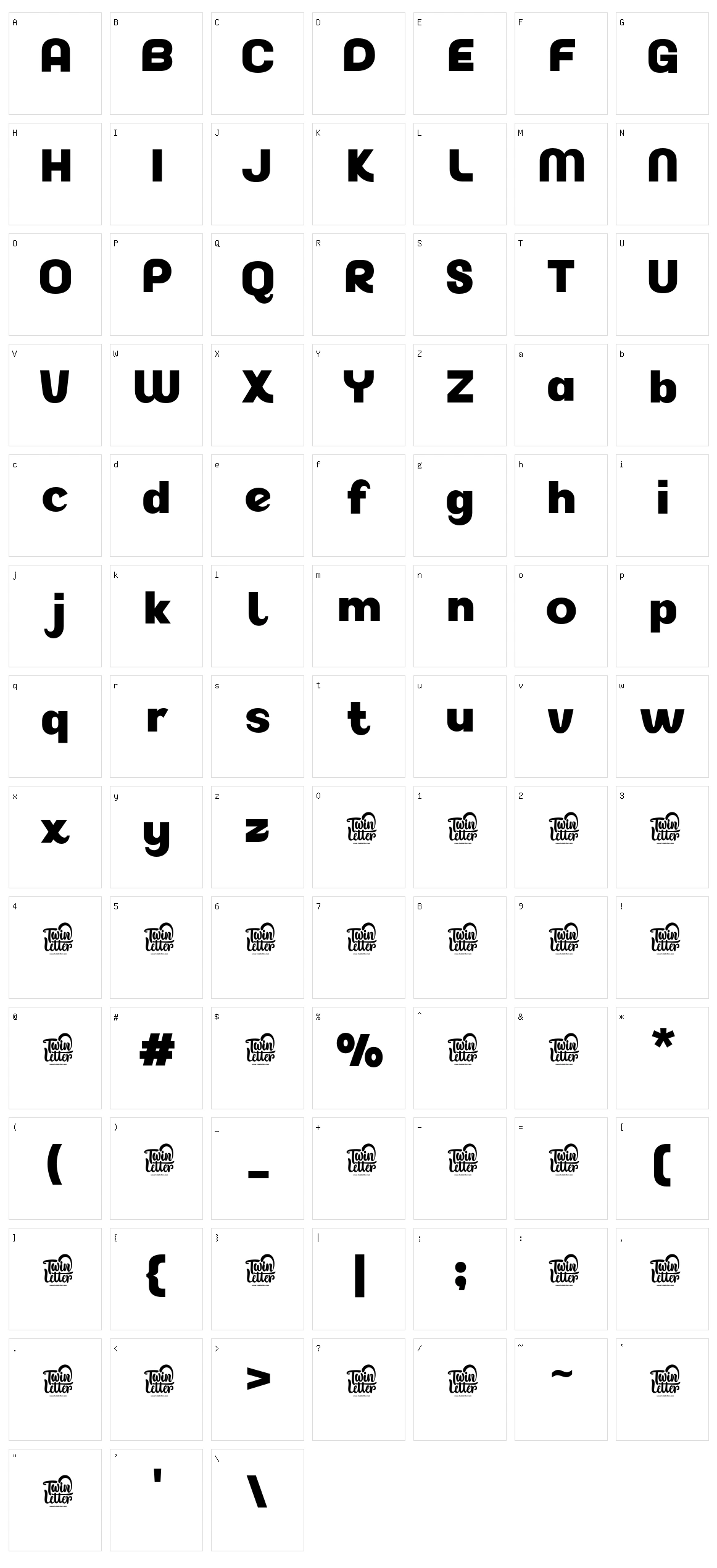 Akuina Character Set