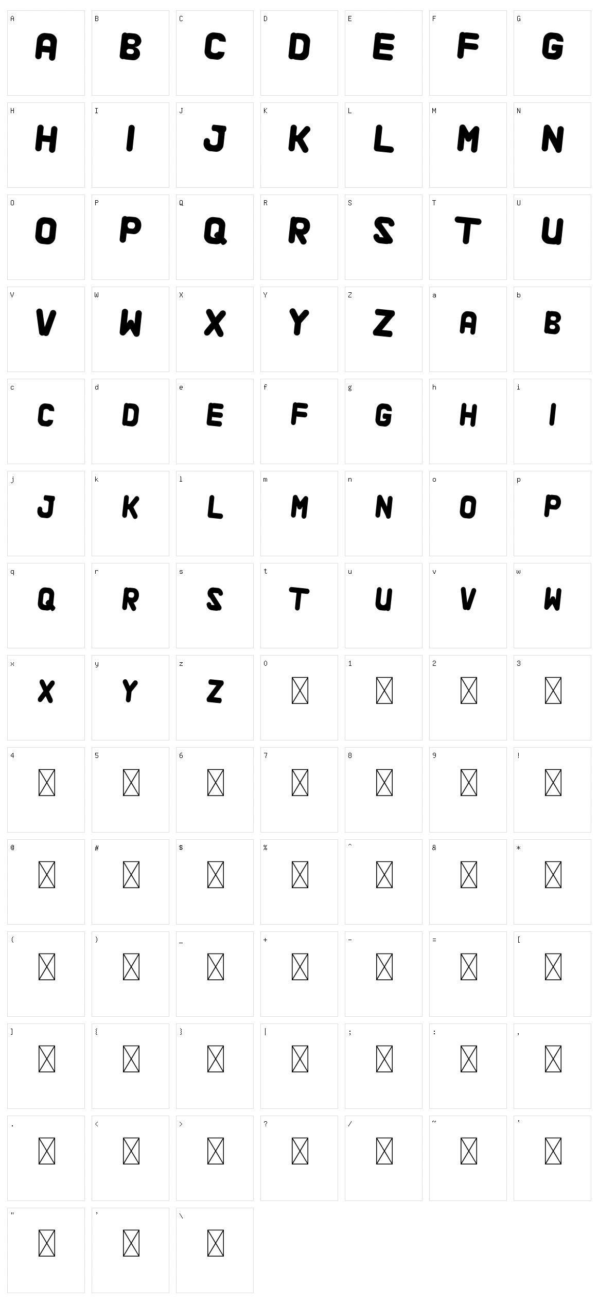 Alaqua Character Set