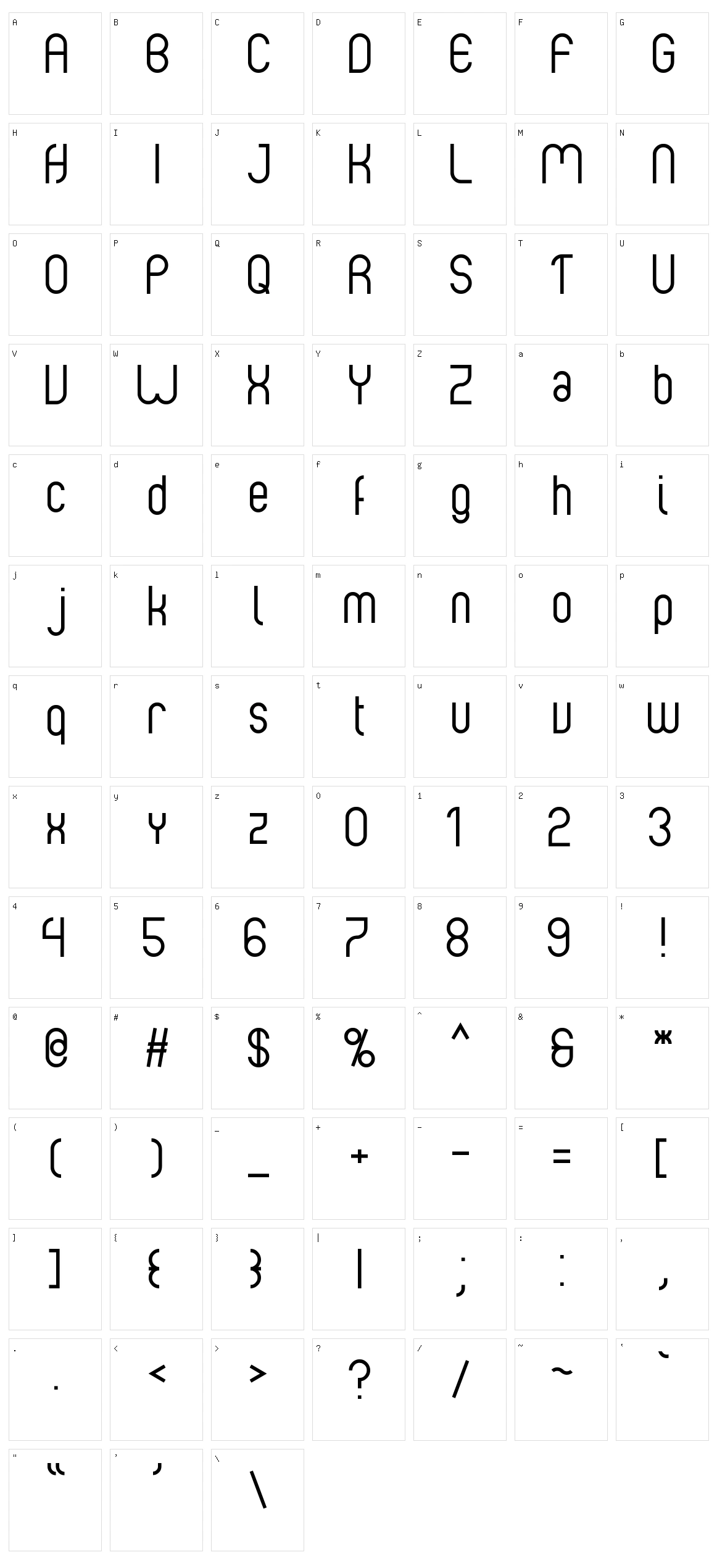 Albertino Character Set