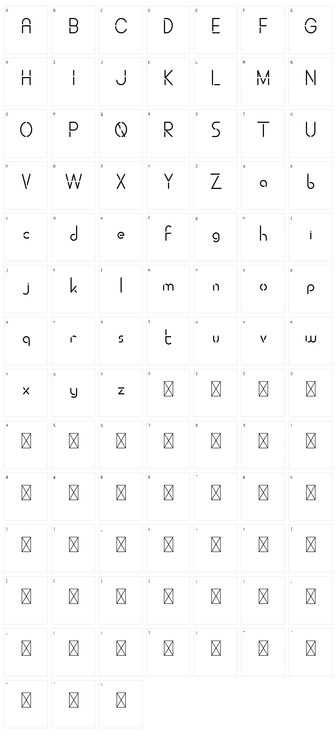 Aldora Character Set