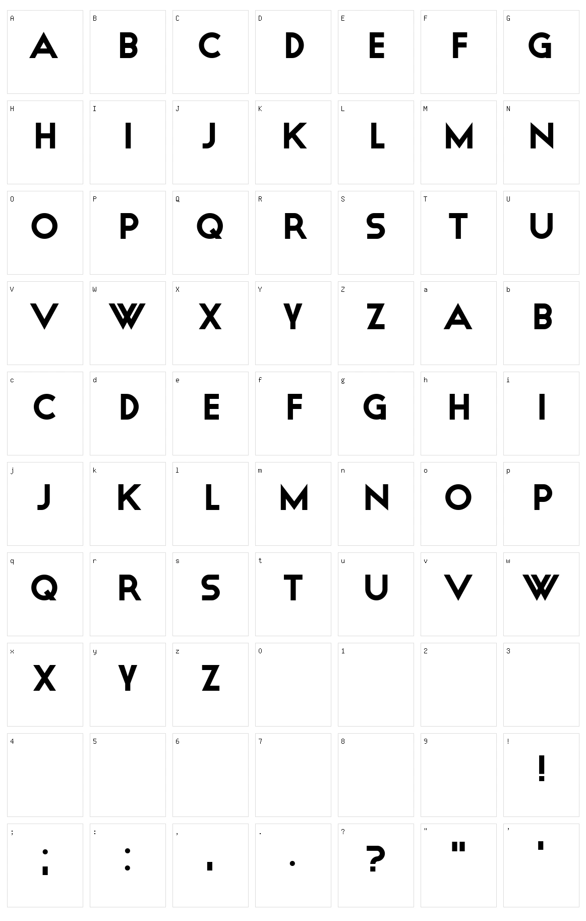 Alessandro Character Set