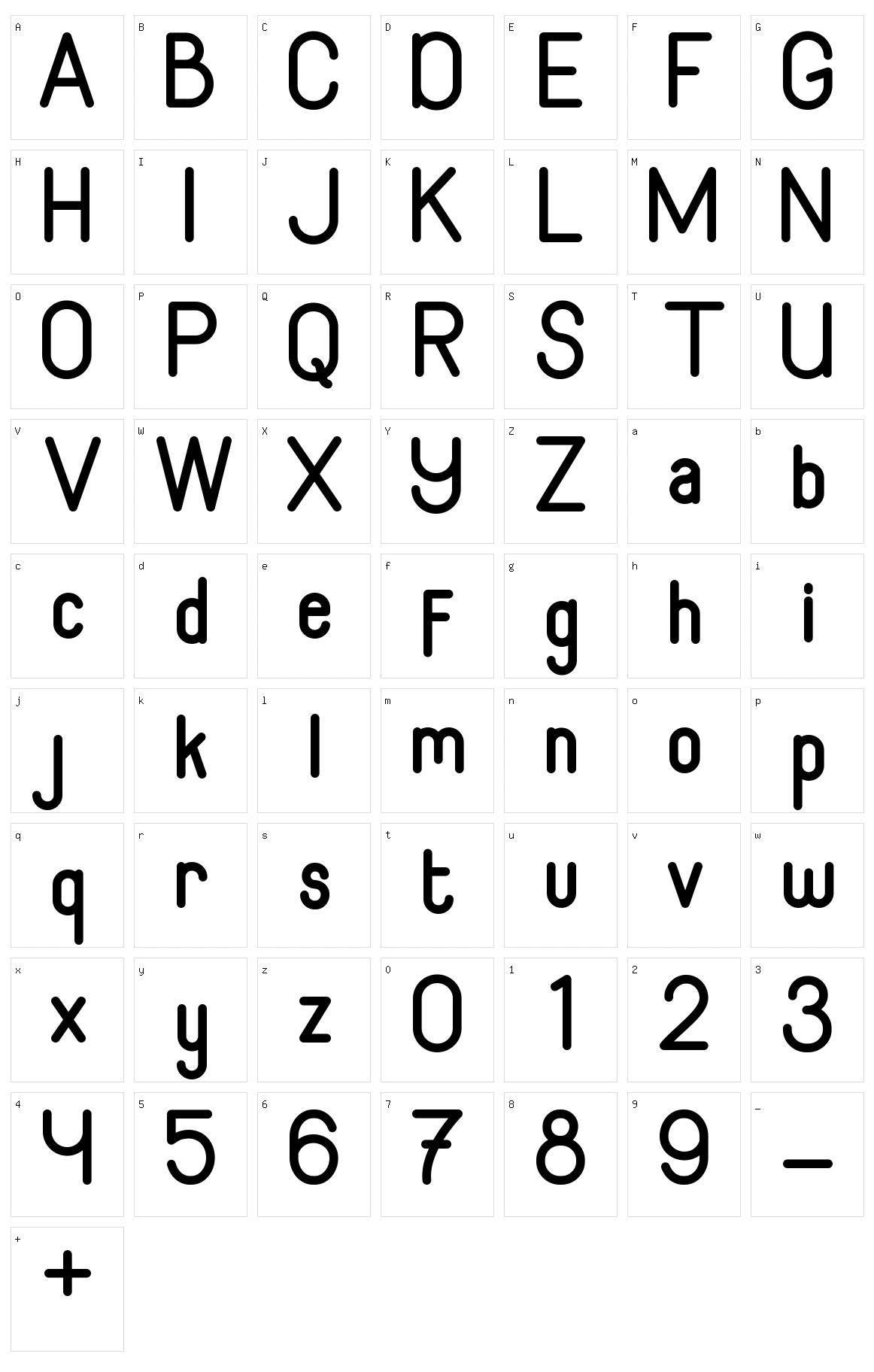 Algeko Character Set