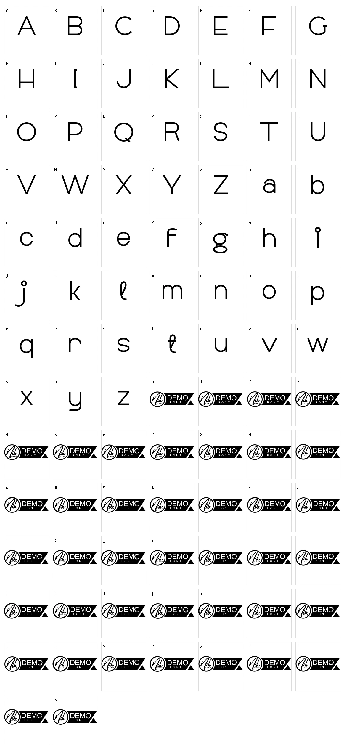 Allegany Character Set
