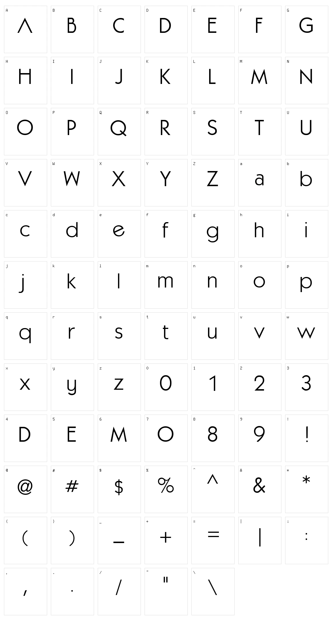 Almaz Character Set
