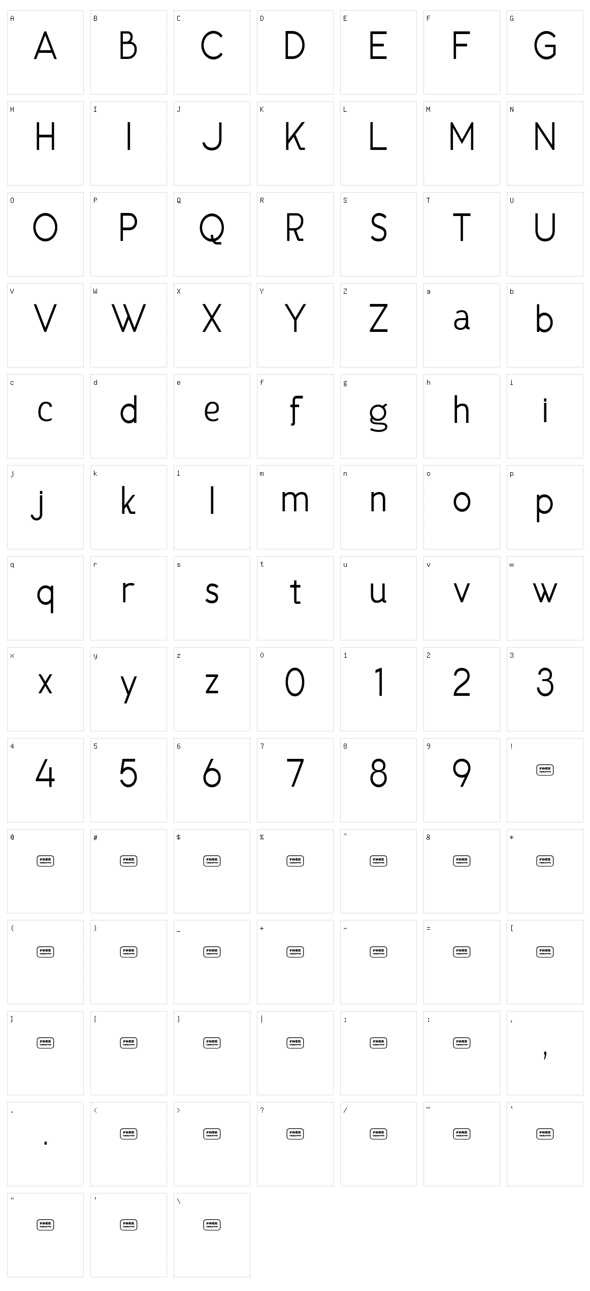Alochovey Character Set
