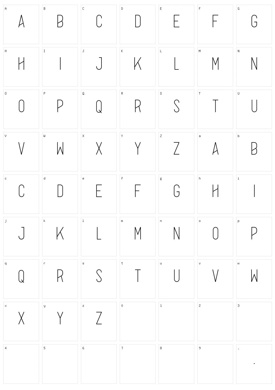 Alpha Character Set