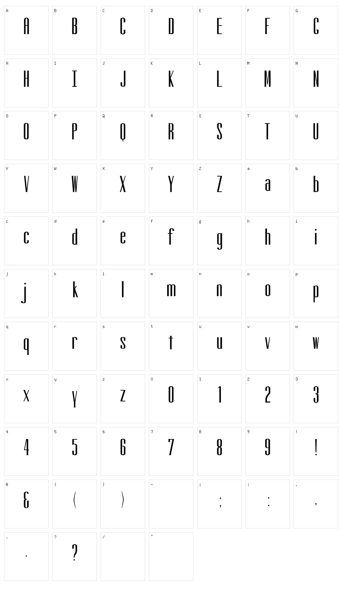 Altitude Character Set