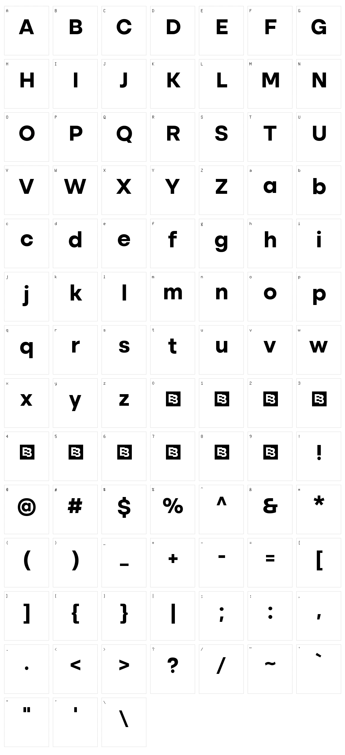 Altone Character Set