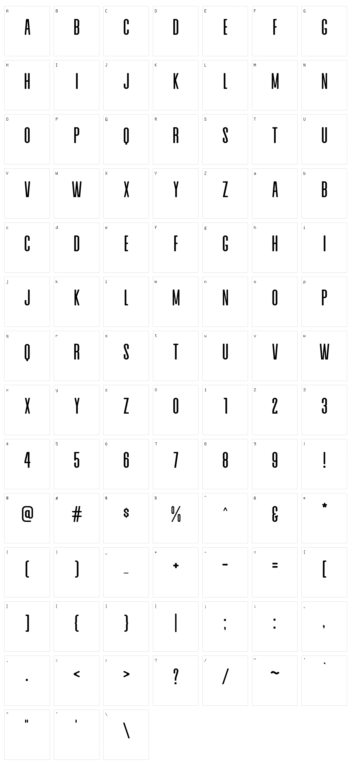 Alvaro Character Set
