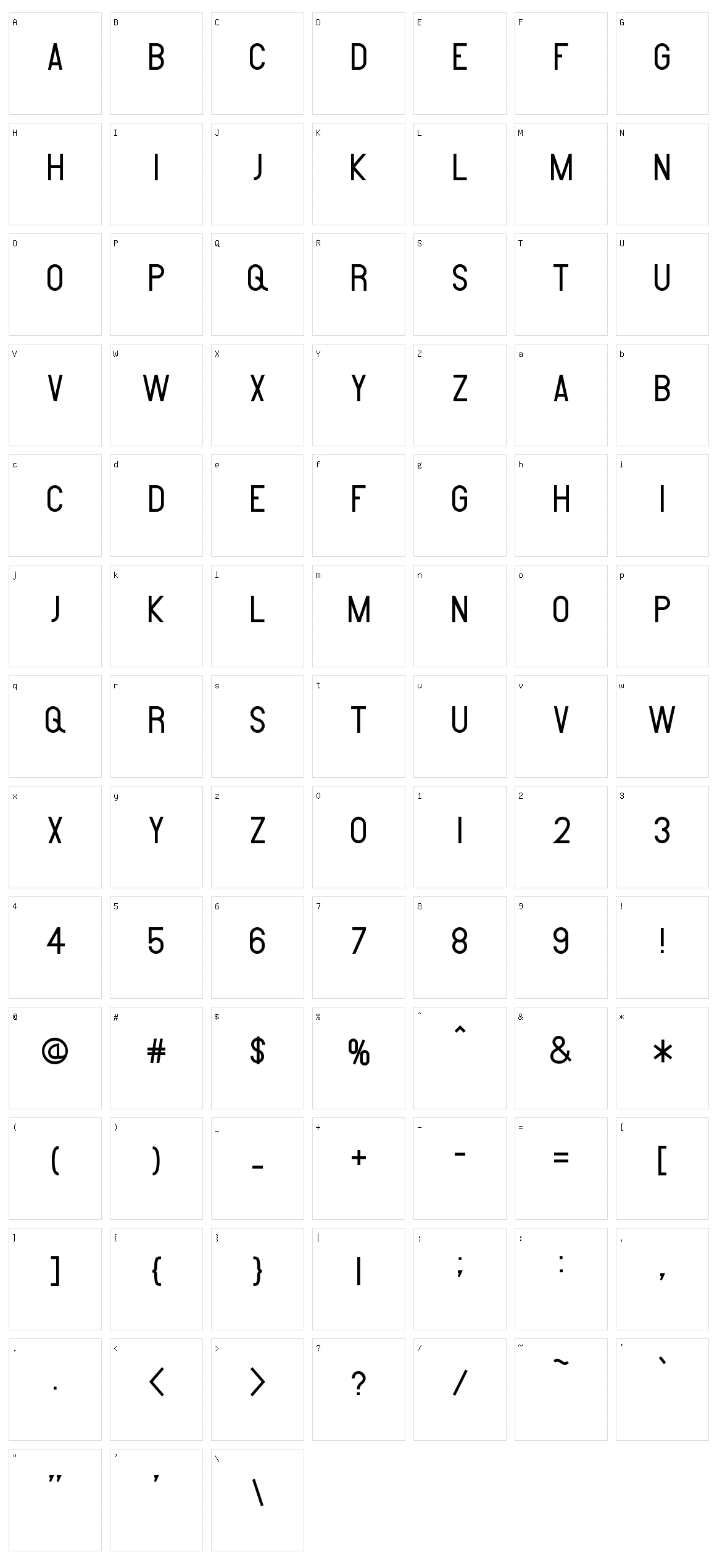 Amare Character Set