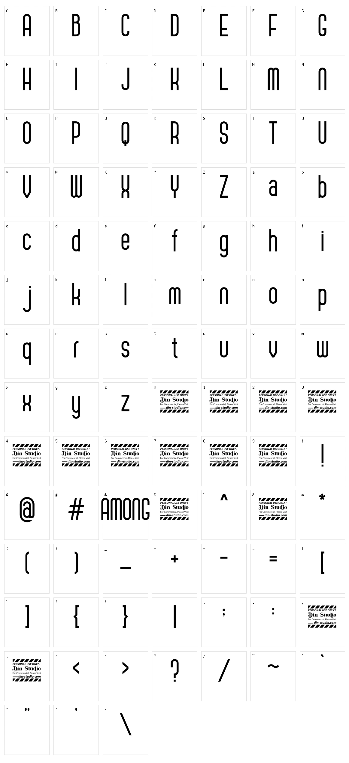 Among Character Set