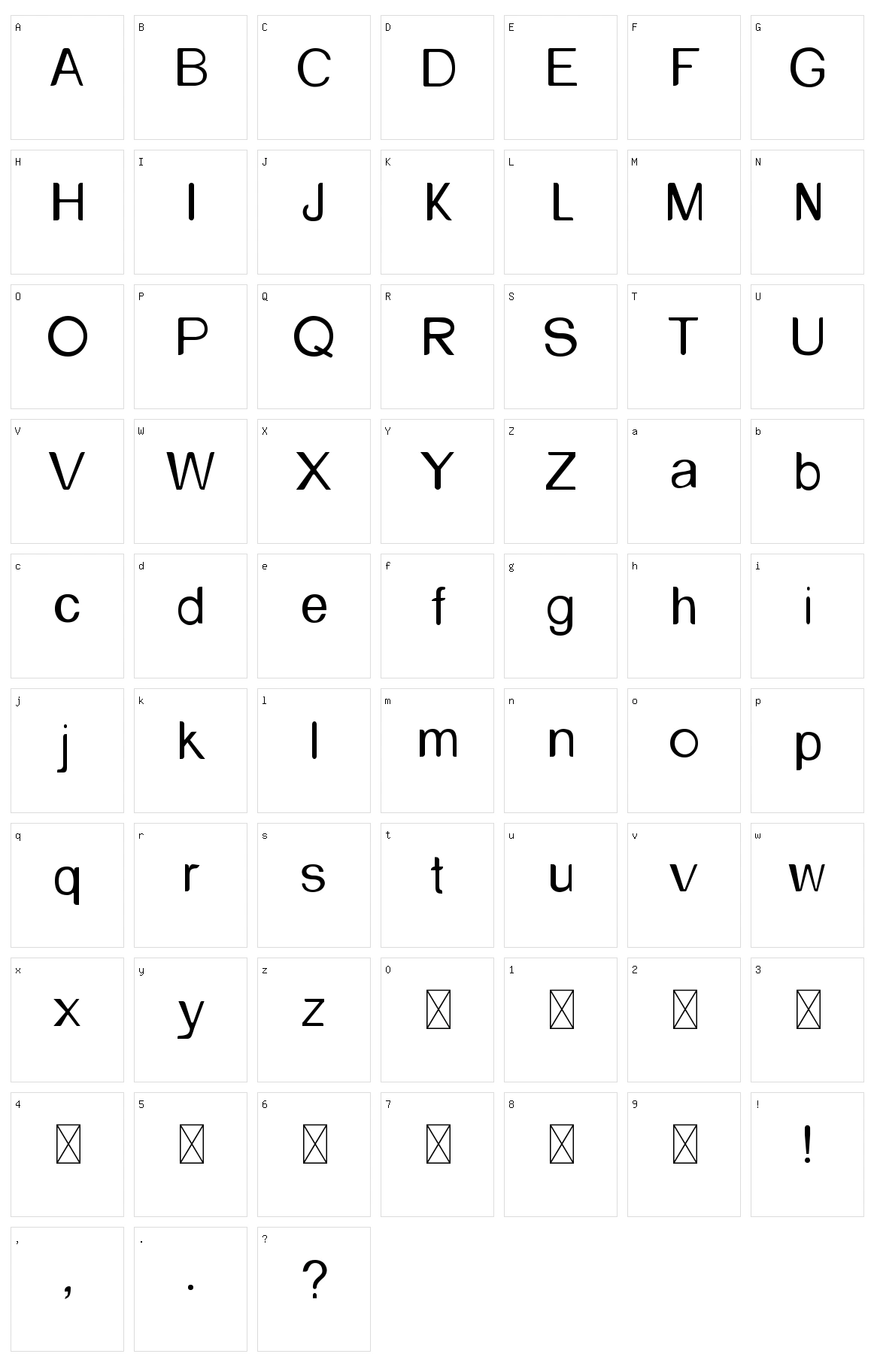 Andallan Character Set