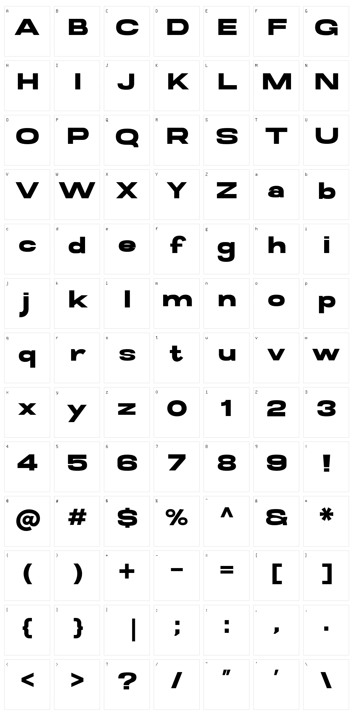 Anddalan Character Set