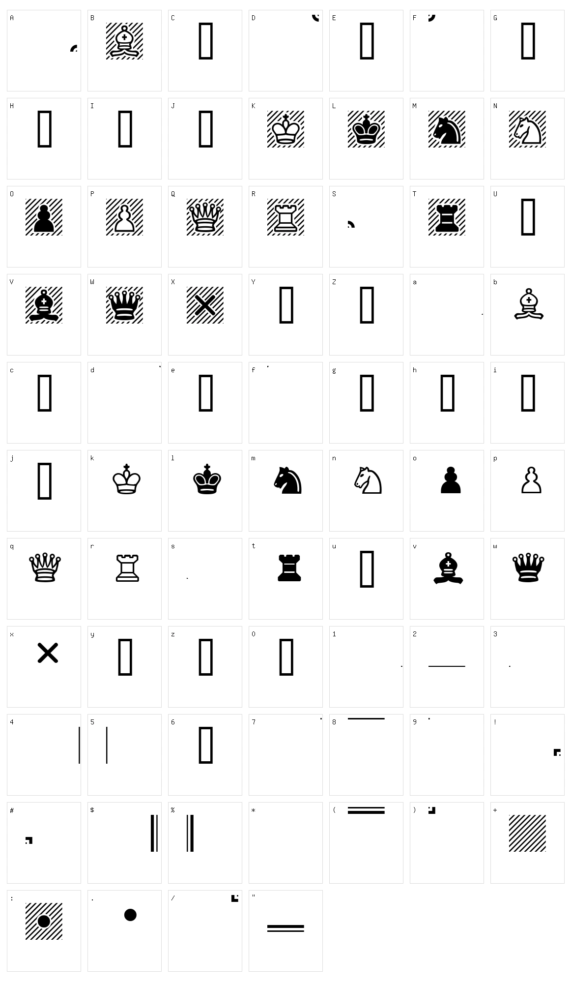 Chess Cases Character Set