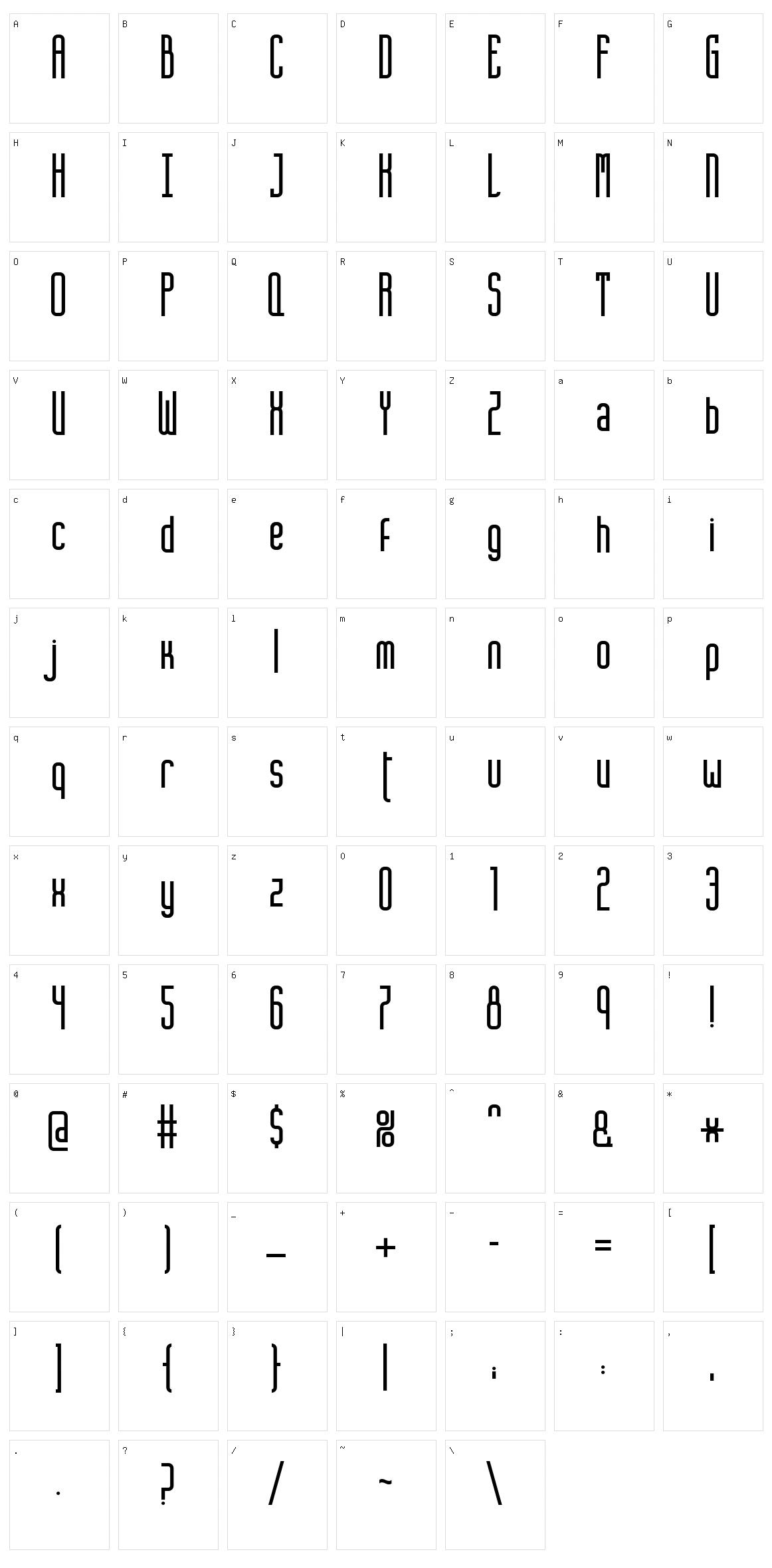 Aposento Character Set