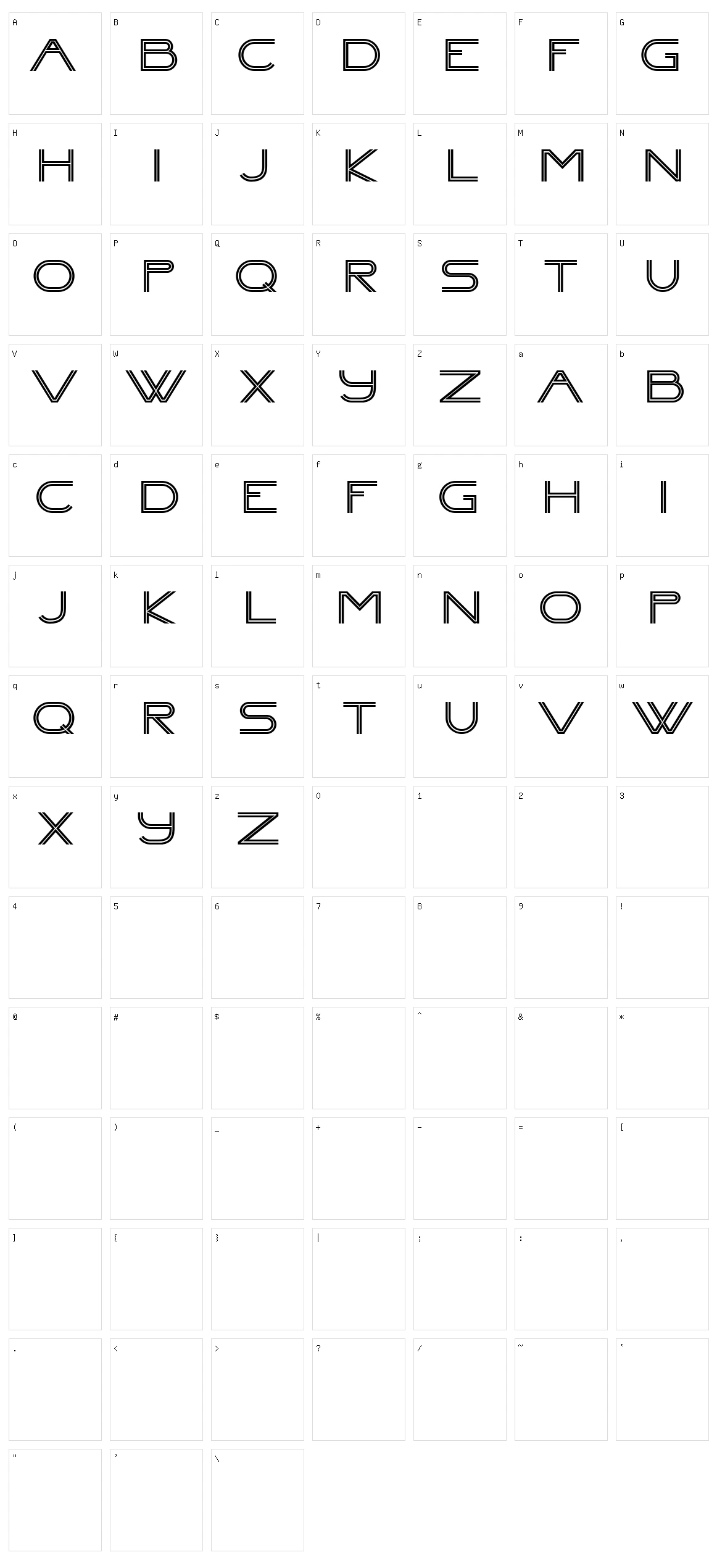 Applentosh Character Set