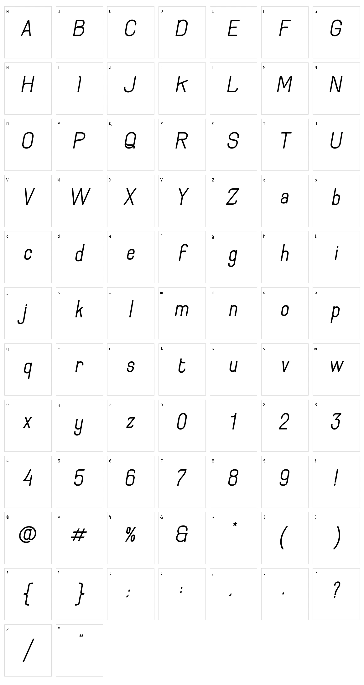 Archee Character Set