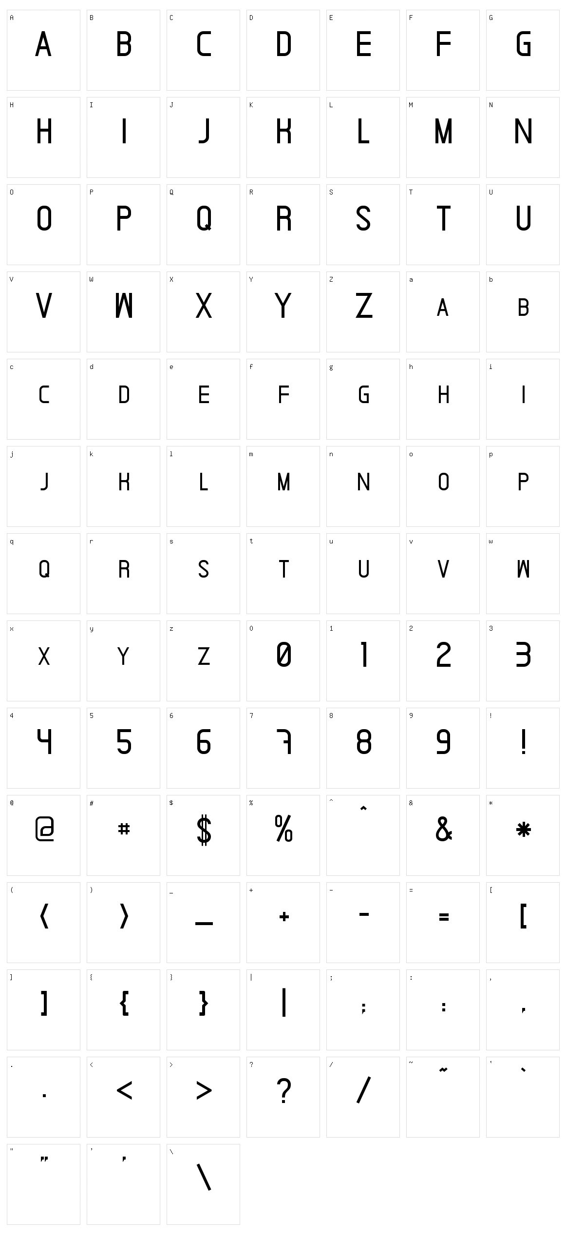 Ardnas Character Set